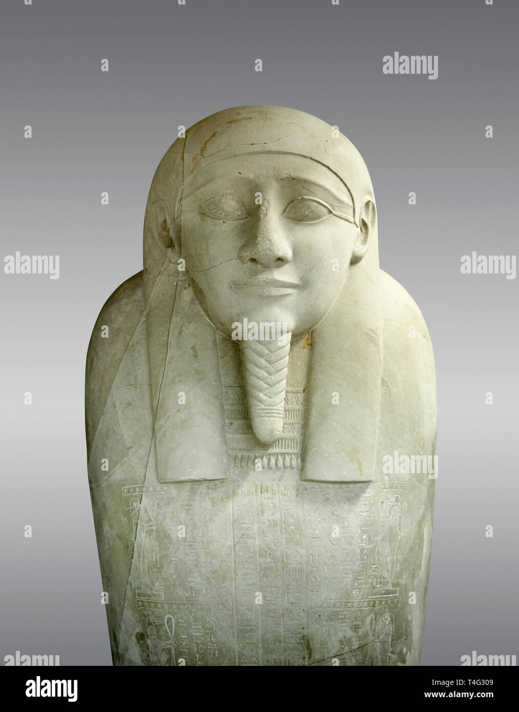 Ancient Egyptian Ptolemaic sacrophagus of the prophet Ahmose. 332-30 BC. Neues Museum Berlin AM 38 Stock Photo