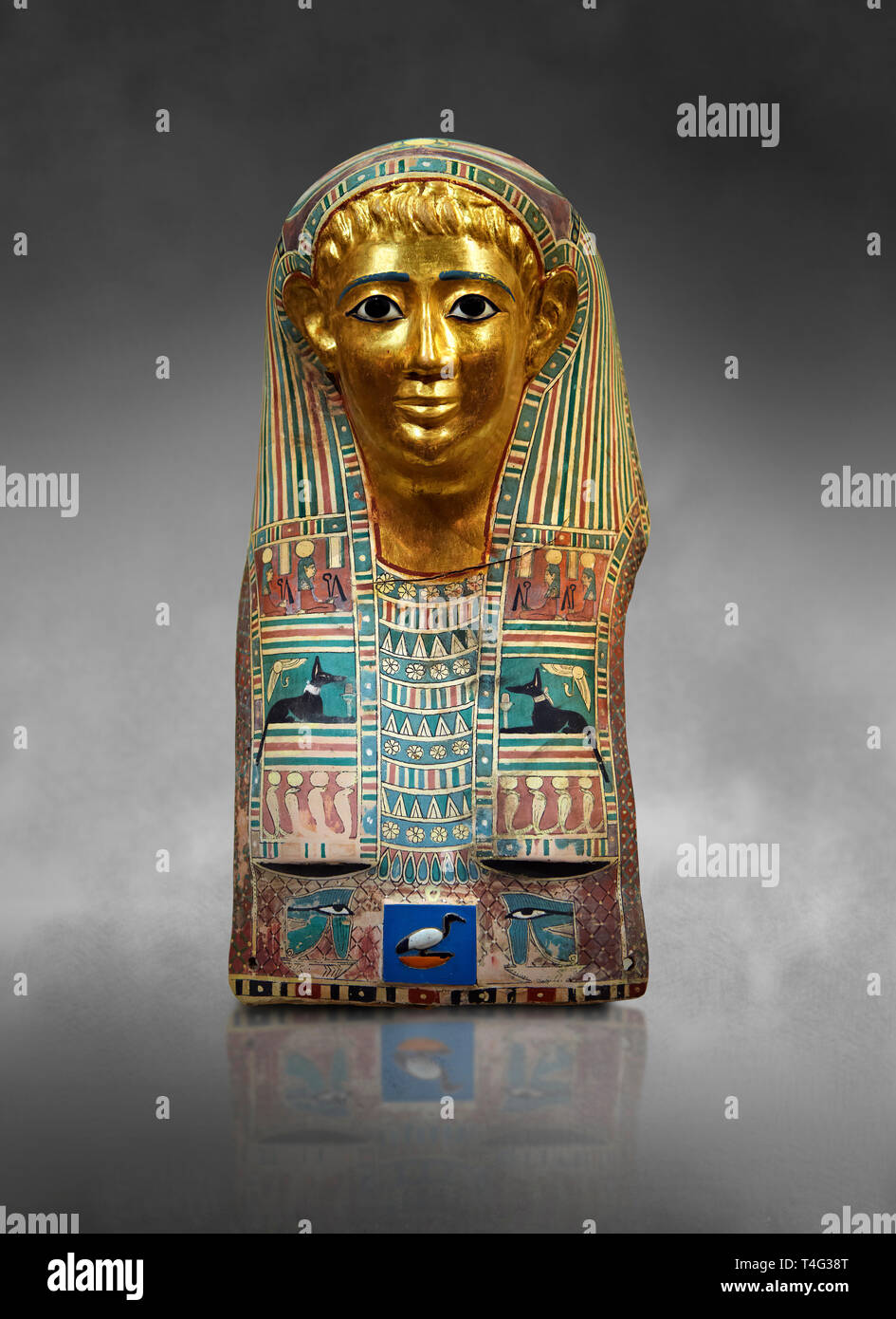 Ancient Egyptian mummy mask of Pasyg. 1st century BC. Neues Museum Berlin VAGM 1989/111. Stock Photo