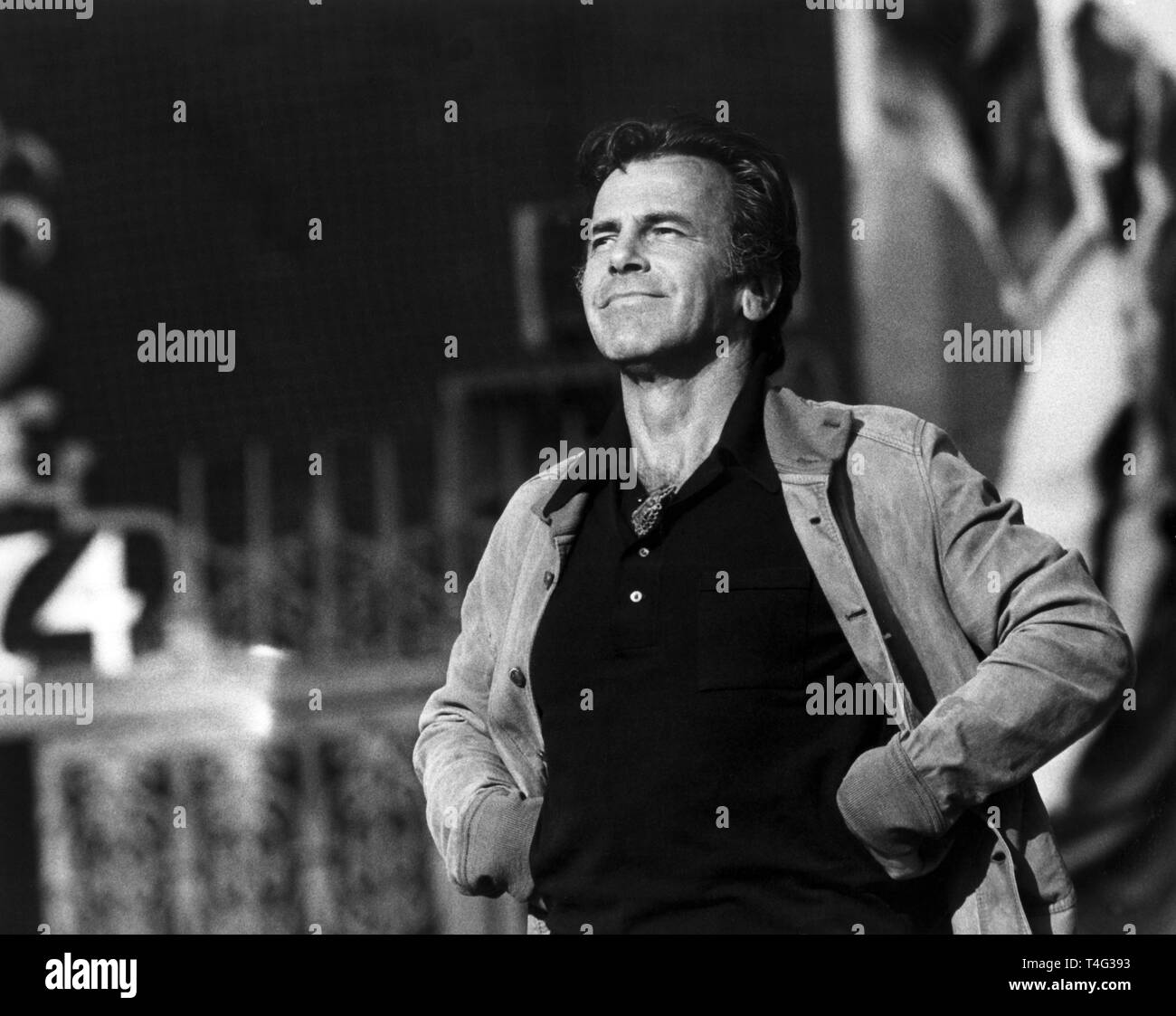 The Swiss-Austrian actor Maximilian Schell in the title role during the rehearsals for Hugo von Hofmannsthal's drama 'Everyone' in the cathedral square in Salzburg on 07/22/1978. The play is performed traditionally during the Salzburg Festival. The premiere is on July 30. | usage worldwide Stock Photo