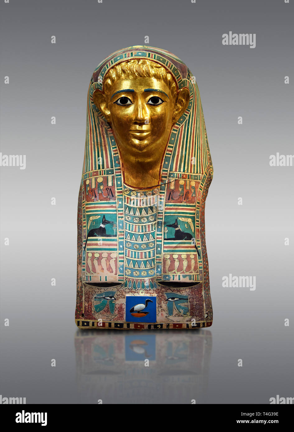 Ancient Egyptian mummy mask of Pasyg. 1st century BC. Neues Museum Berlin VAGM 1989/111. Stock Photo