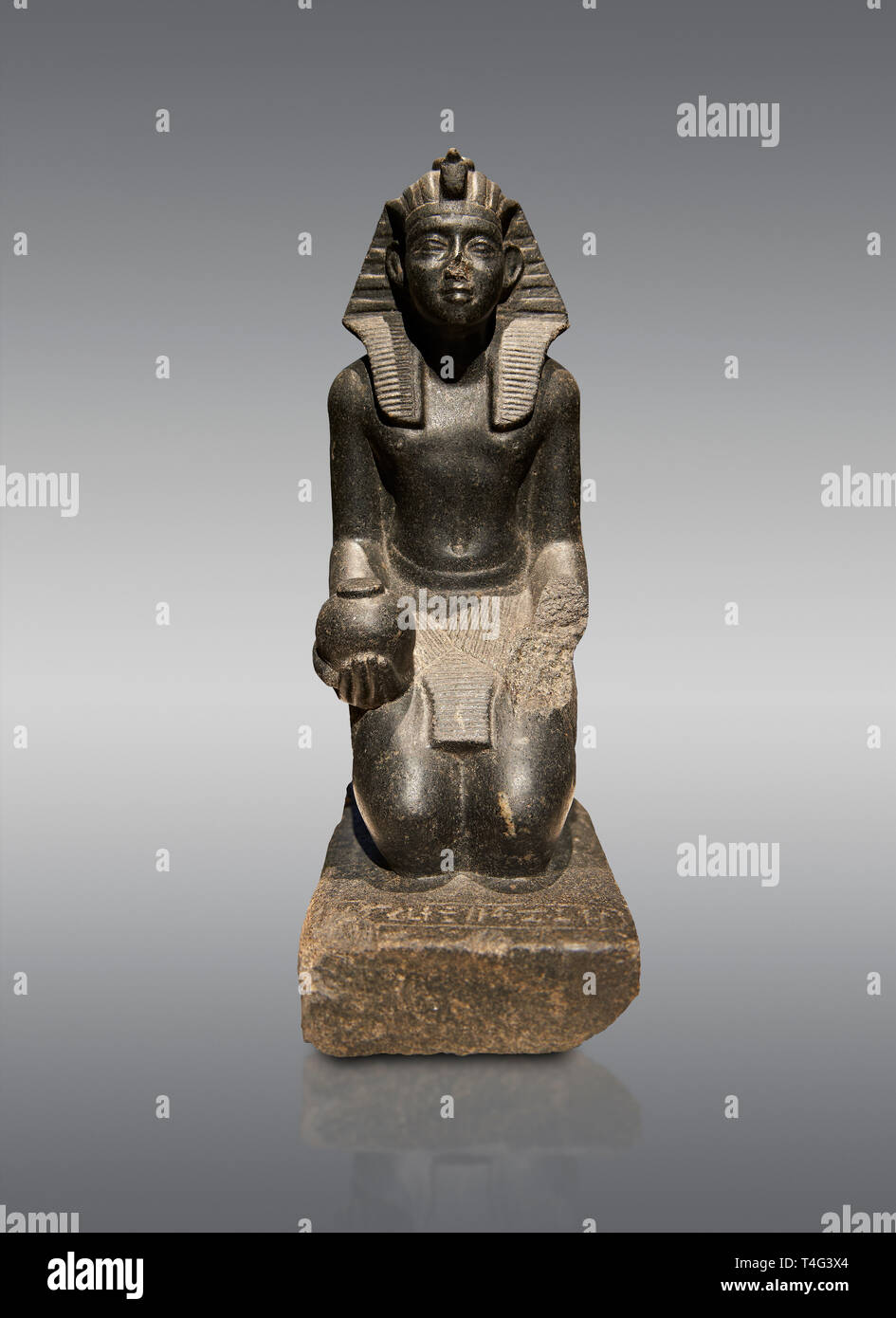 Ancient Egyptian Granite Statue Of Sobekhotep V Kneeling With Ointment ancient-egyptian-granite-statue-of-sobekhotep-v-kneeling-with-ointment