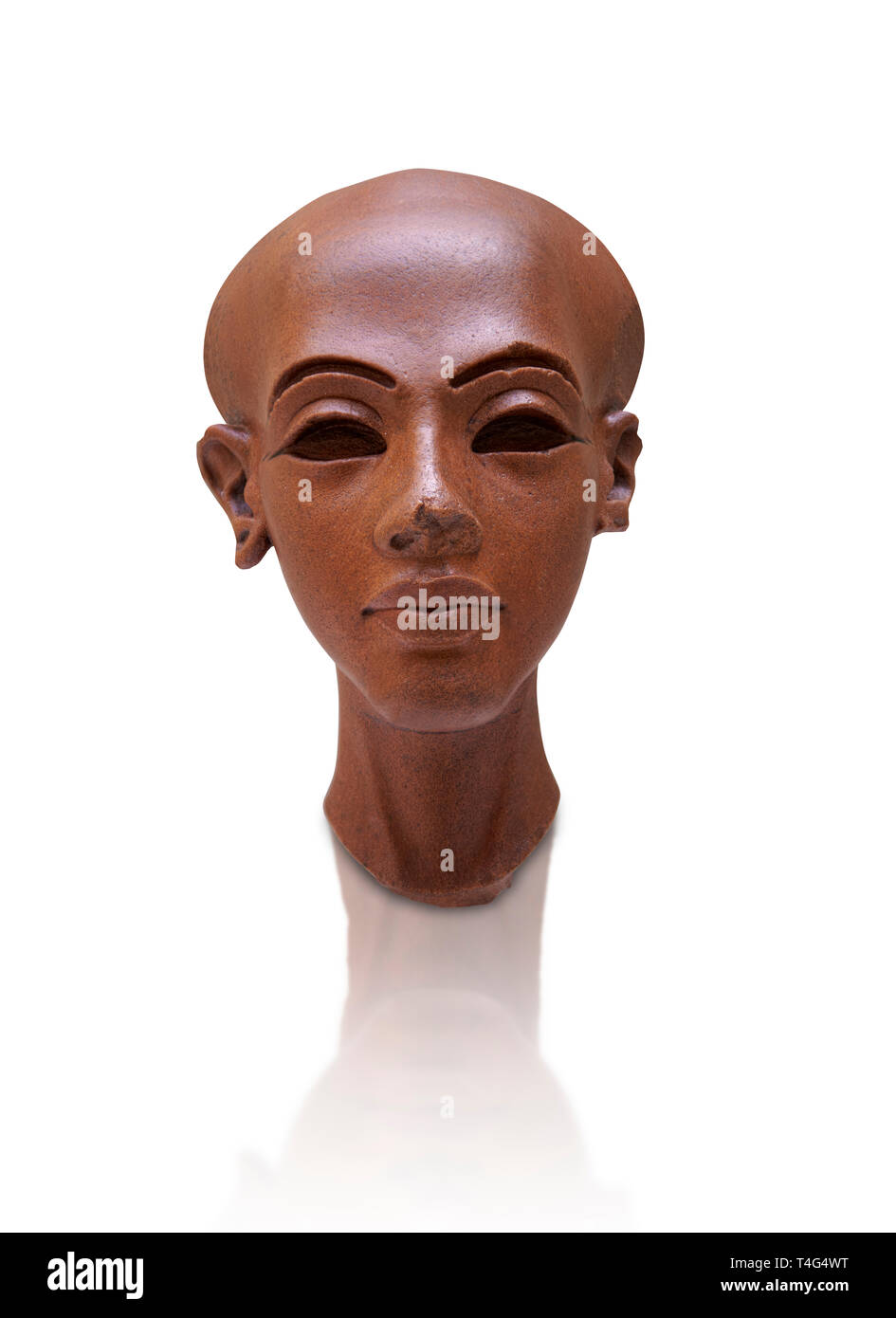 Ancient Egyptian quartz statue head of princess from Amarna. 18th