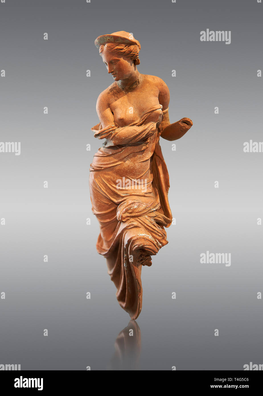 Heyl Statue of Aphrodite, Greek goddess of love. 2nd century terracotta  from the Heyl collection. This statuette is one of the most beautiful  examples Stock Photo - Alamy, image size:924x1390