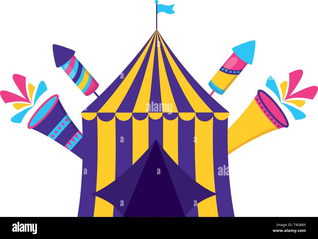 carnival tent fireworks Stock Vector Image & Art - Alamy