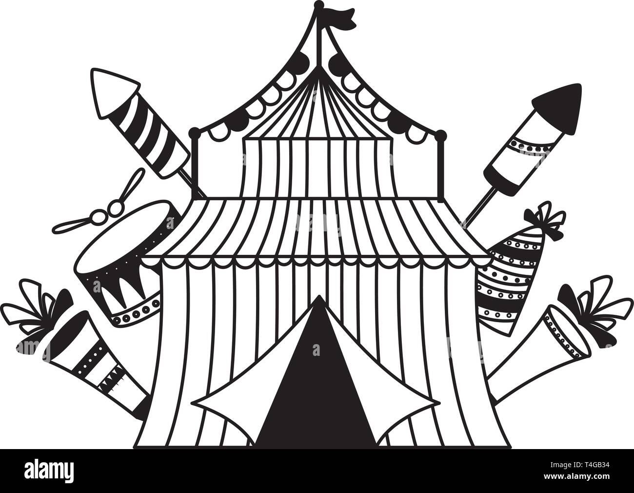 carnival tent circus Stock Vector Image & Art - Alamy