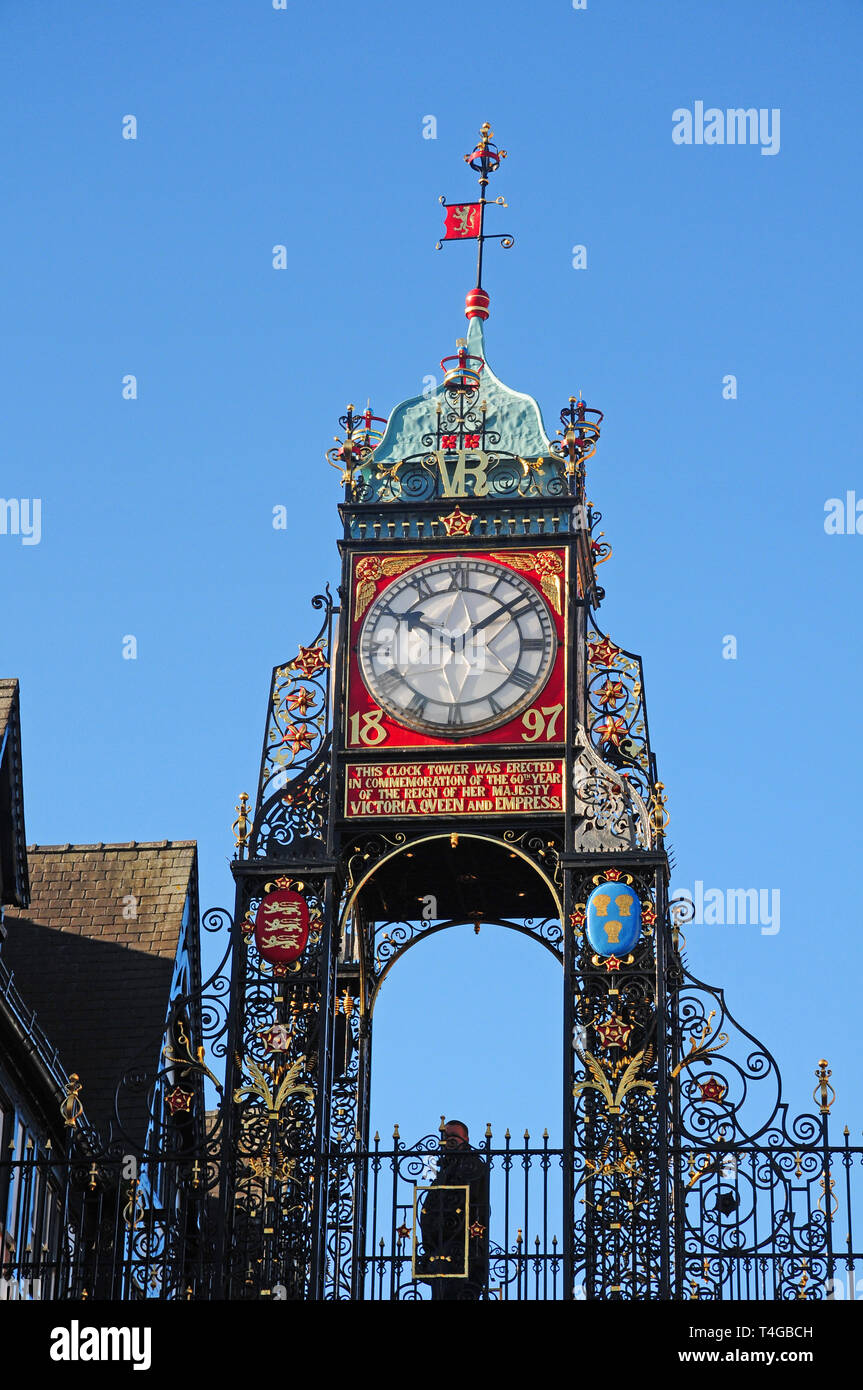 Eastgate Clock, Chester. Stock Photo