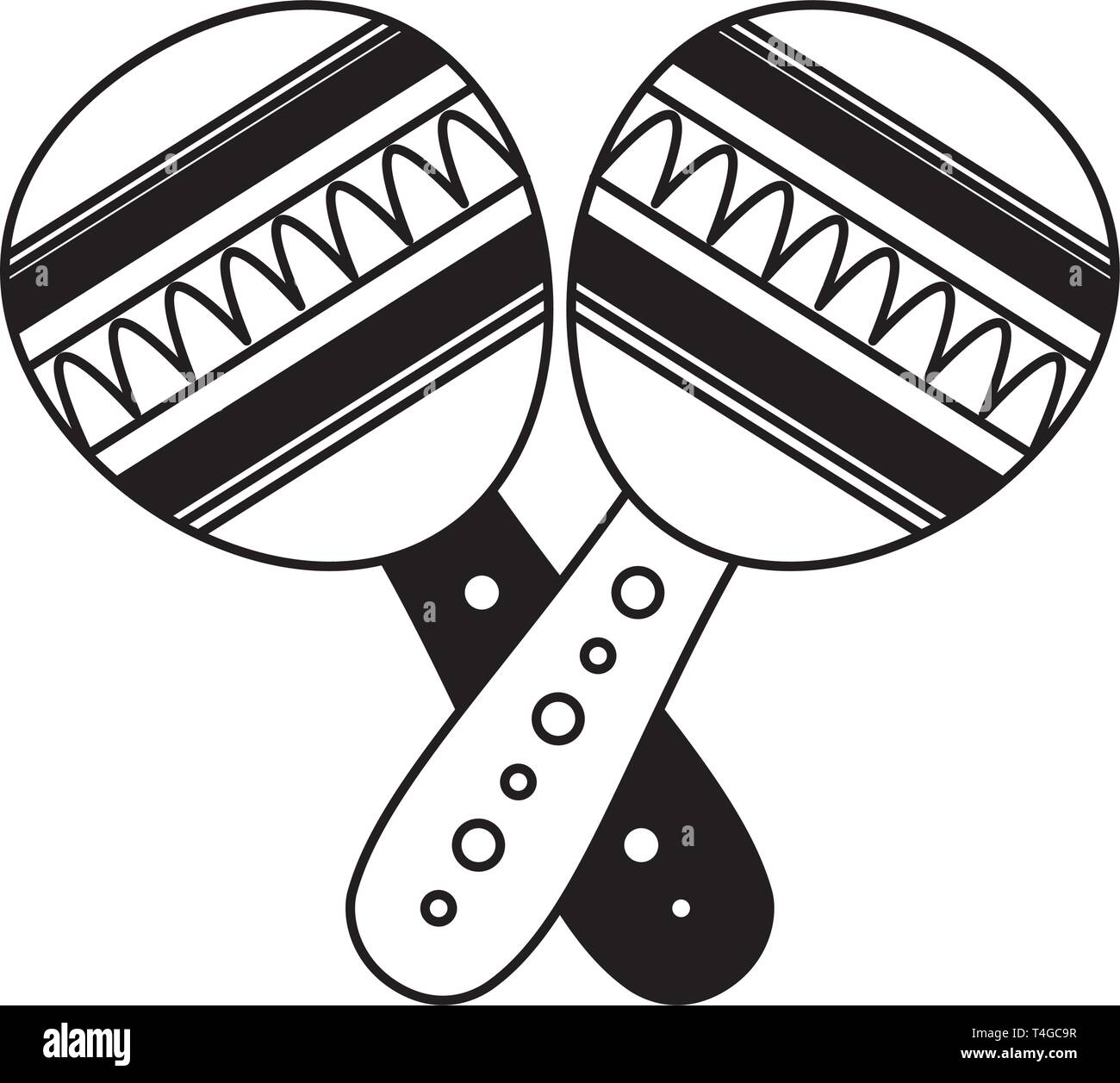 maracas music icon Stock Vector