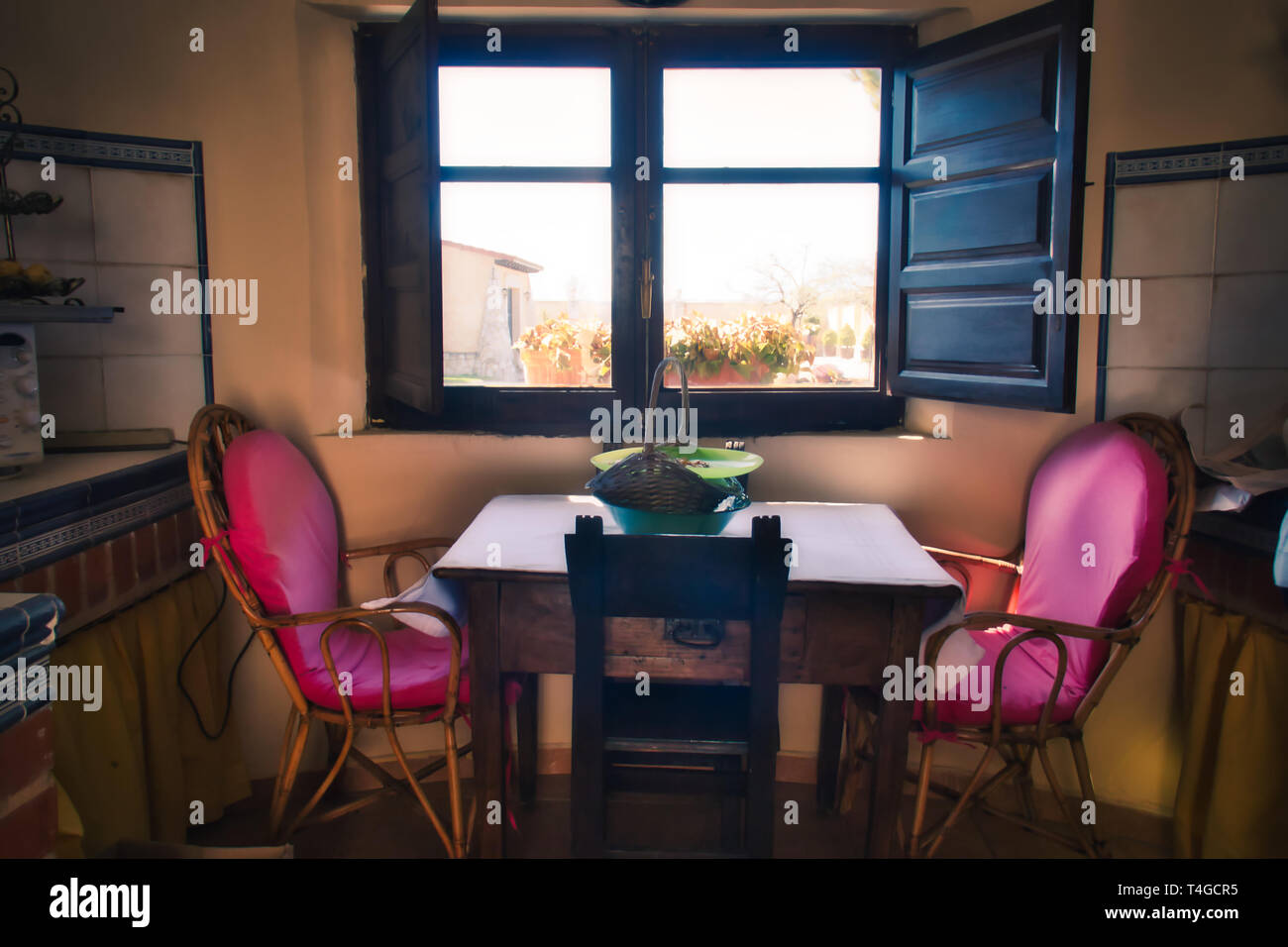 Home decor. Rustic kitchen Stock Photo