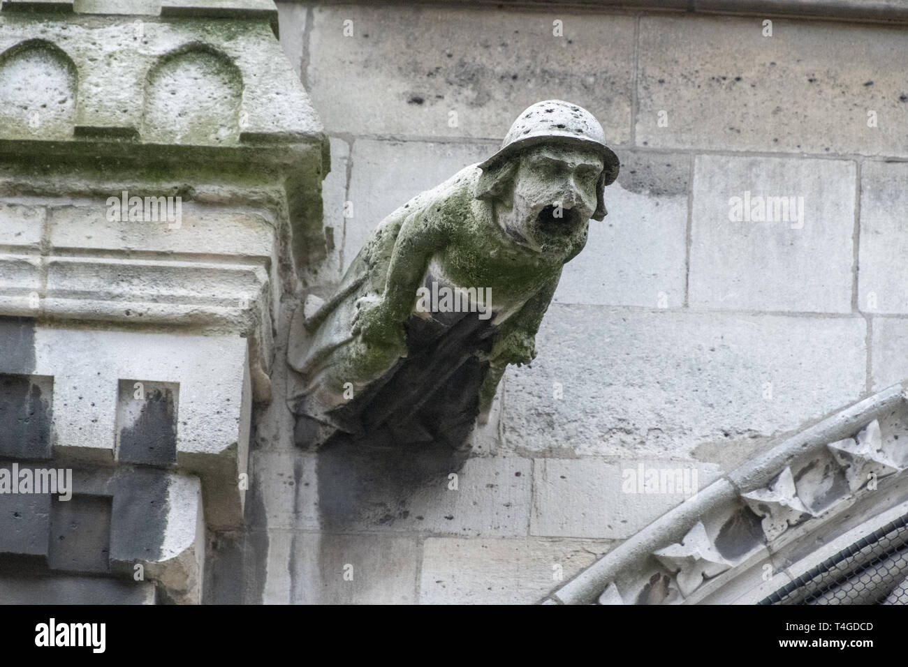 The famous gargoyles of Notre Dame de Paris, a gothic architectural