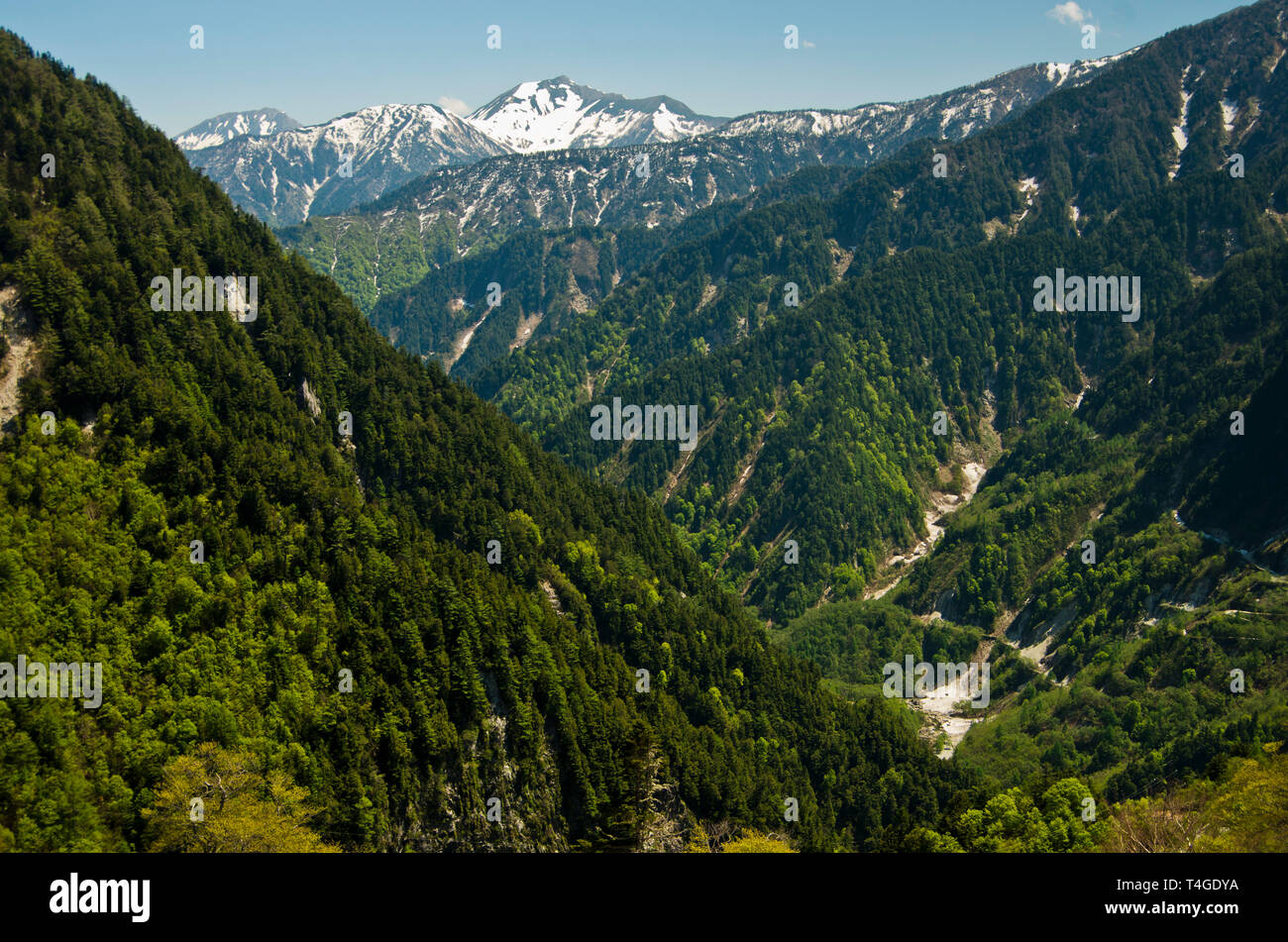 Japanese Alps, Tateyama Kurobe Alpine Route Stock Photo