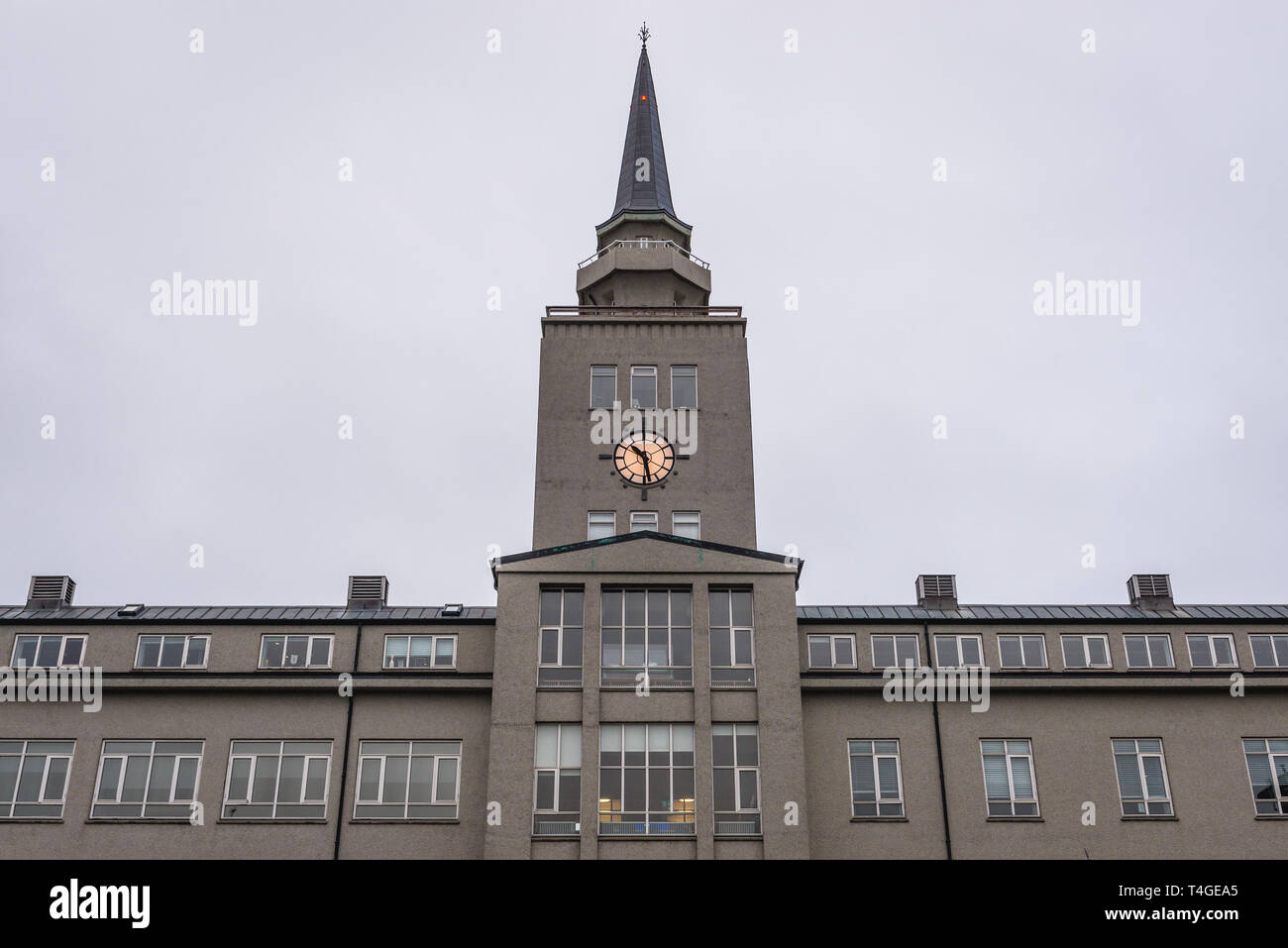 Taekniskolinn - Technical College of Reykjavik, capital city of Iceland Stock Photo