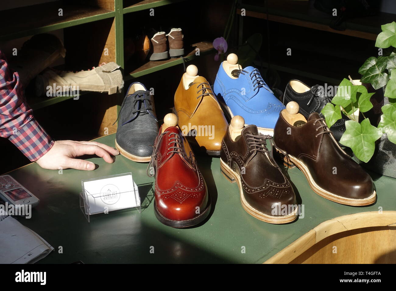 Hand Made Leather shoes Stock Photo Alamy