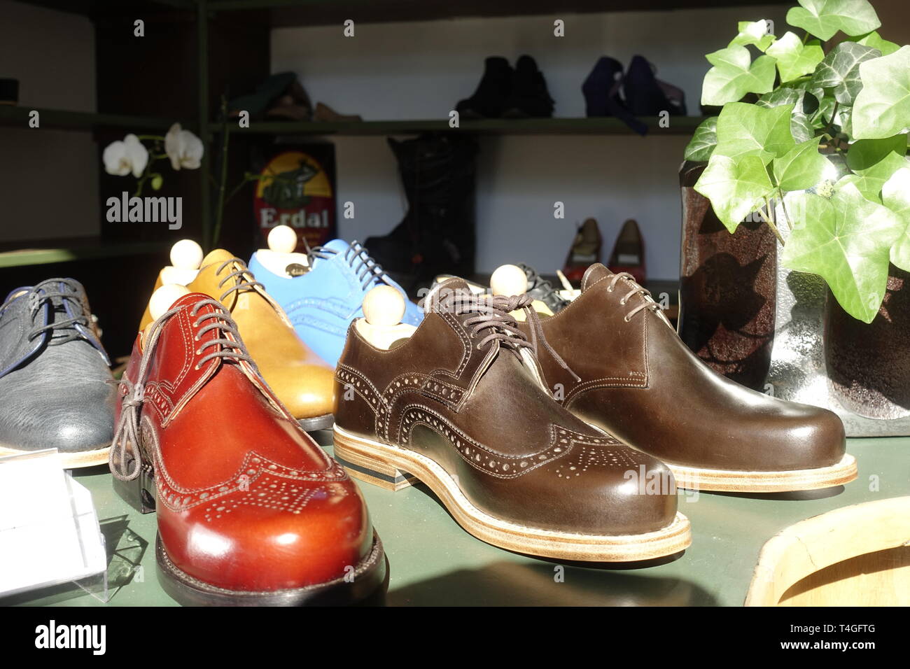 Hand Made Leather Shoes Stock Photo Alamy