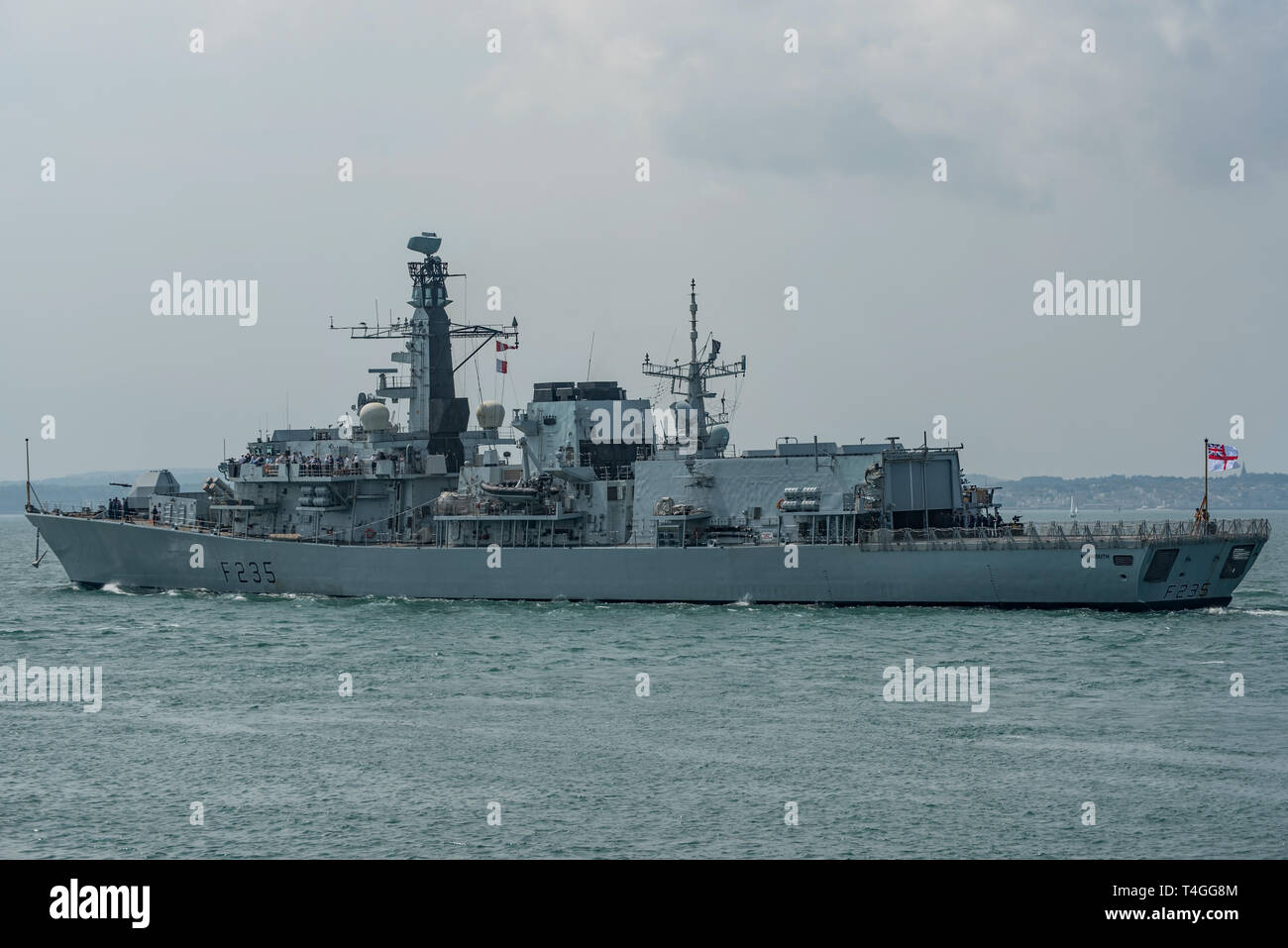 The British Royal Navy Type 23 anti-submarine frigate HMS Monmouth ...