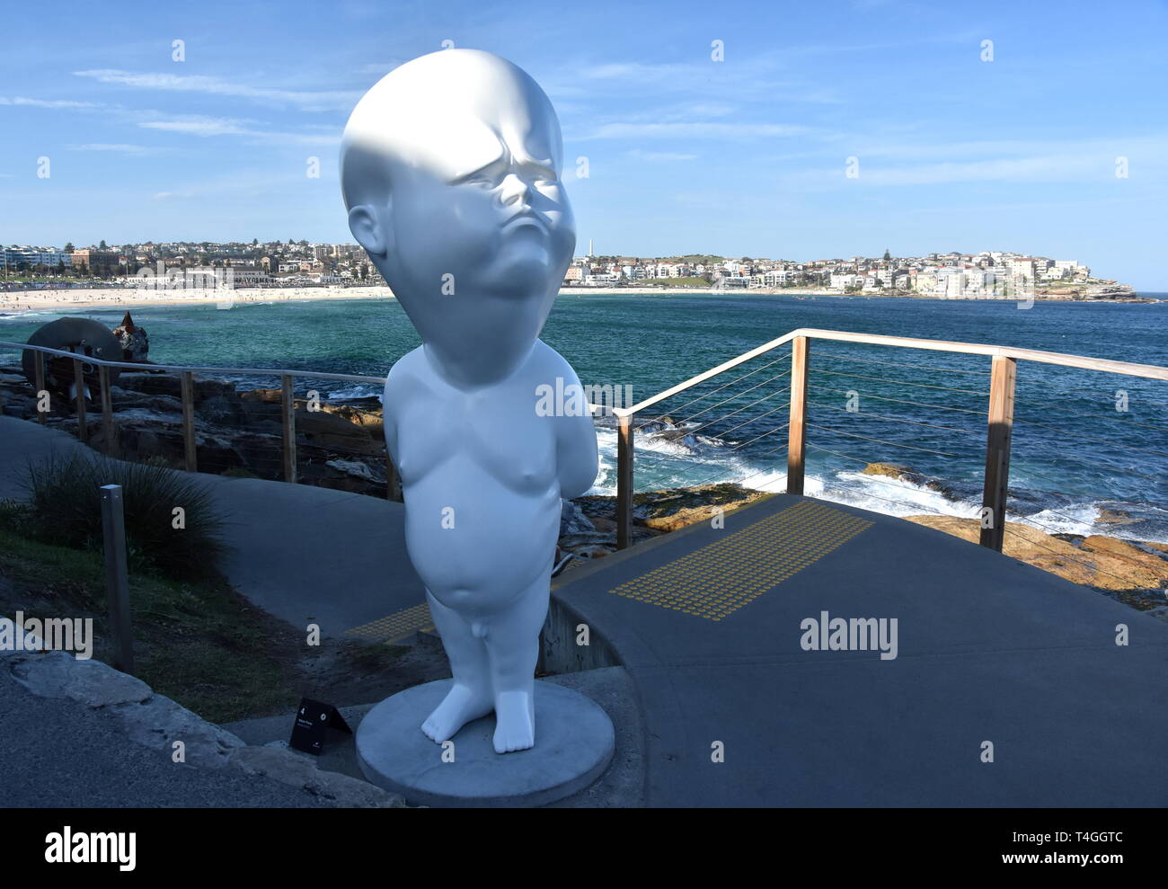 Sydney, Australia - Oct 23, 2018. Viktor Freso: Niemand. Sculpture by the Sea along the Bondi to Coogee coastal walk is the world largest free to the  Stock Photo