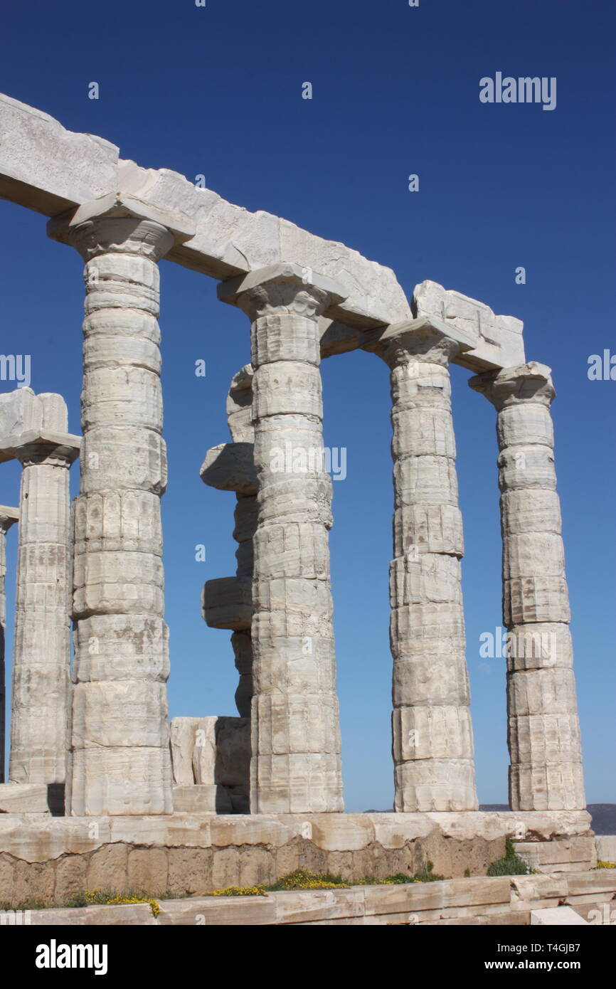 The Temple of Poseidon at Sounion Stock Photo - Alamy