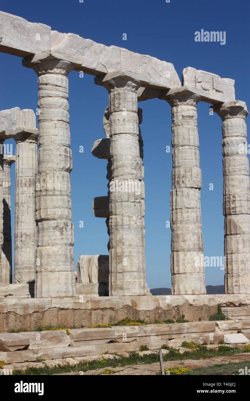 The Temple of Poseidon at Sounion Stock Photo - Alamy