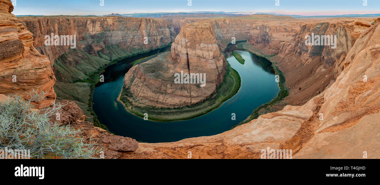 Horseshoe Bend Canyon and Colorado river in Page, Arizona, USA Stock