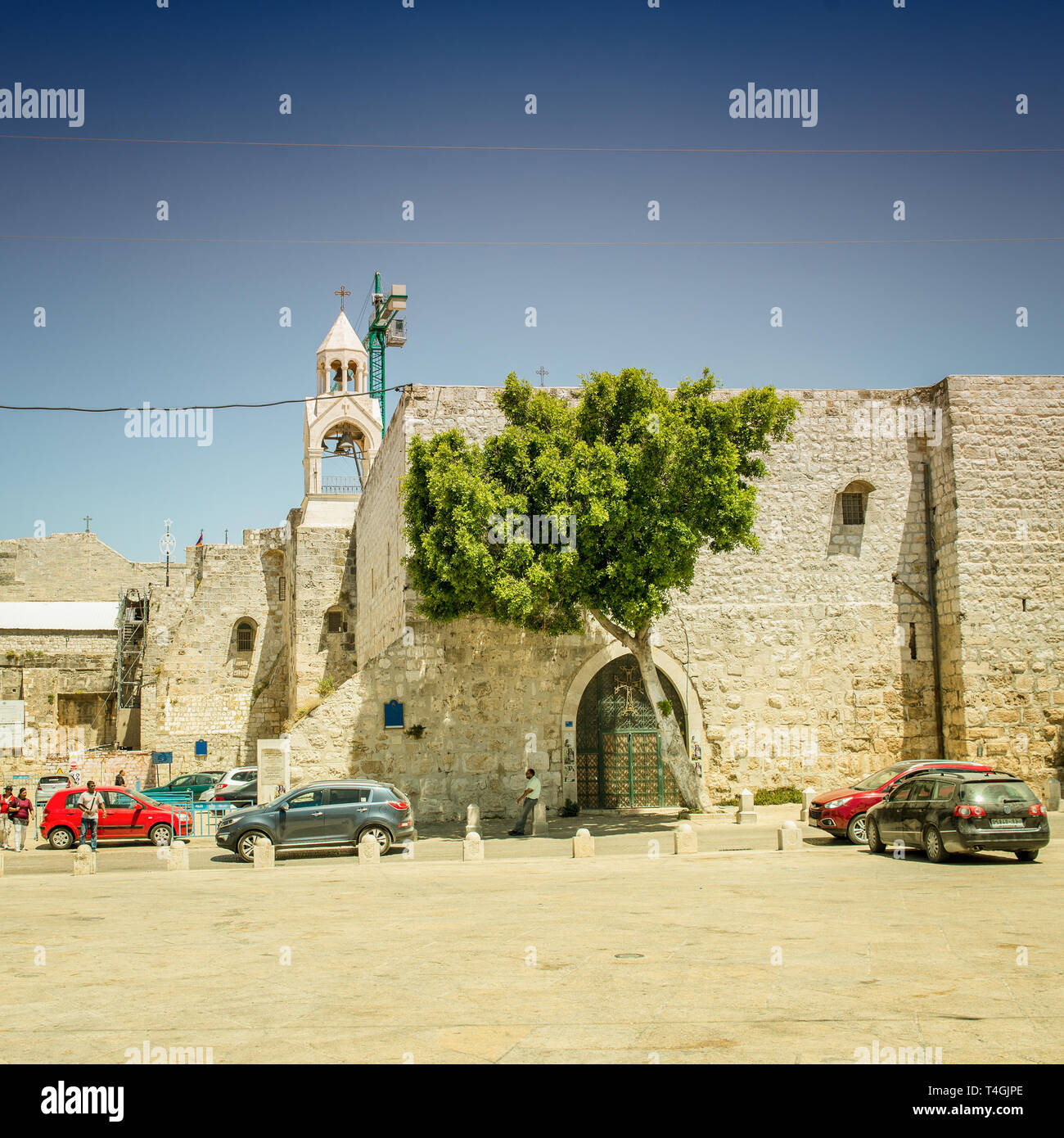 BETHLEHEM, PALESTINE - JUNE 2, 2015: The Church of the Nativity is a basilica located in Bethlehem Stock Photo