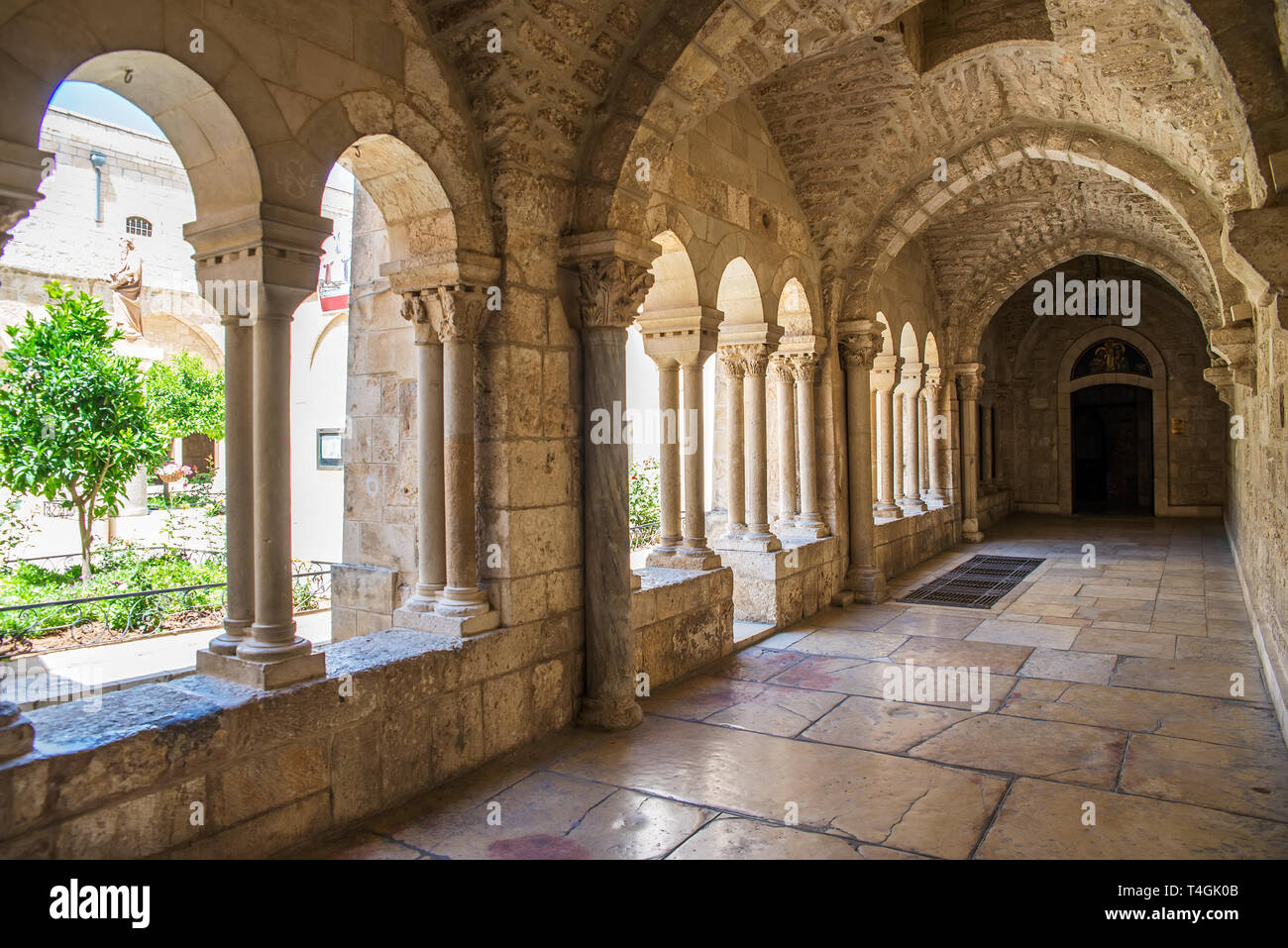 The Church of the Nativity is a basilica located in Bethlehem Stock Photo