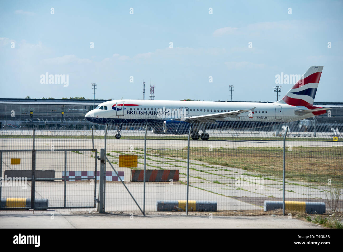 KIEV, UKRAINE - AUGUST 05, 2016:  Aircraft company the British Airways in Boryspil International Airport Stock Photo
