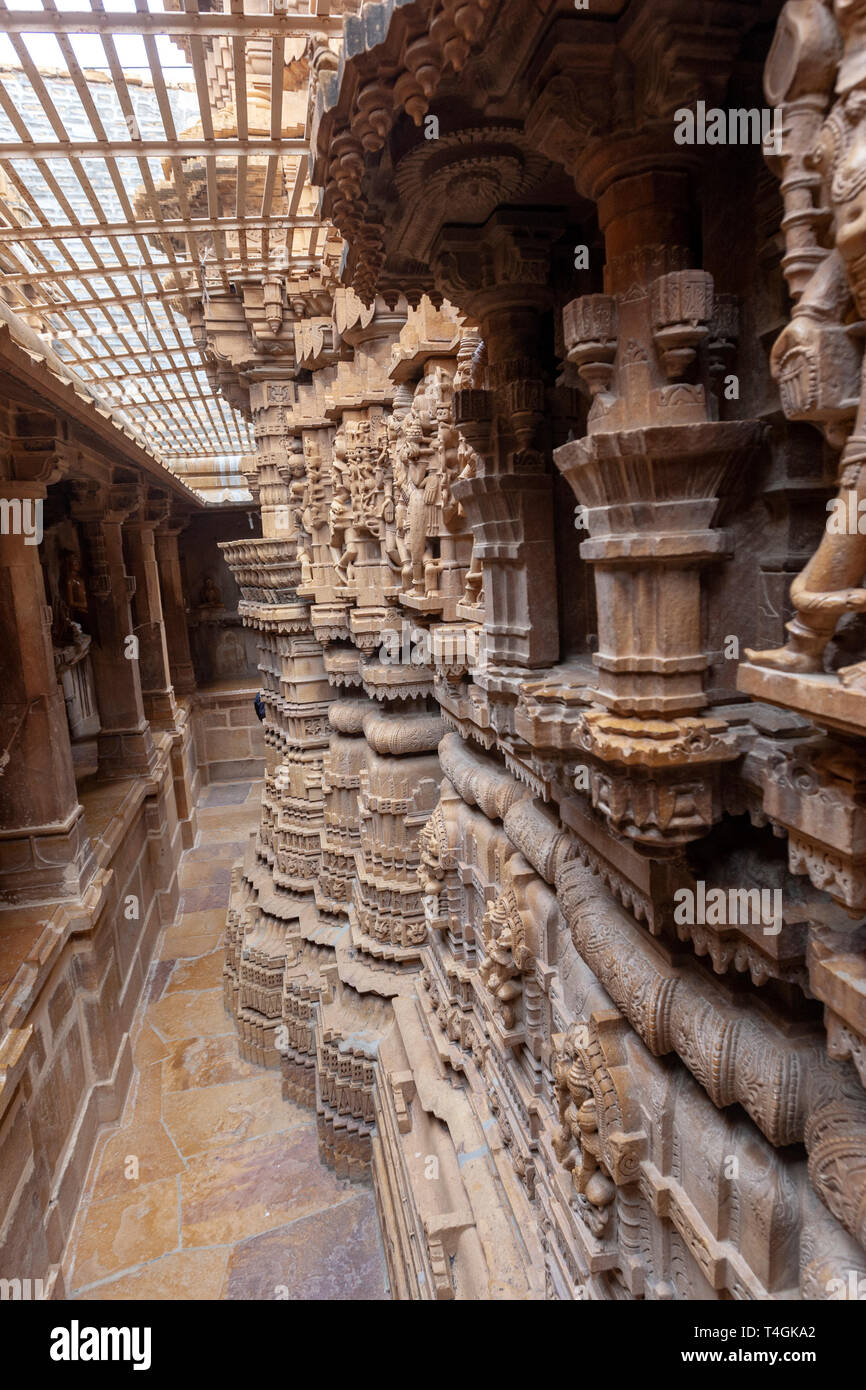 Chandraprabhu Jain Temple  jaisalmer, Rajasthan, India Stock Photo