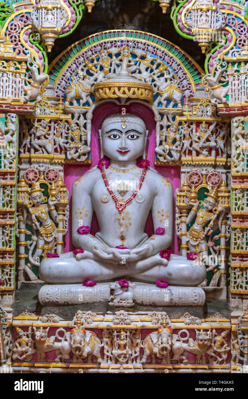 Chandraprabhu Jain Temple  jaisalmer, Rajasthan, India Stock Photo