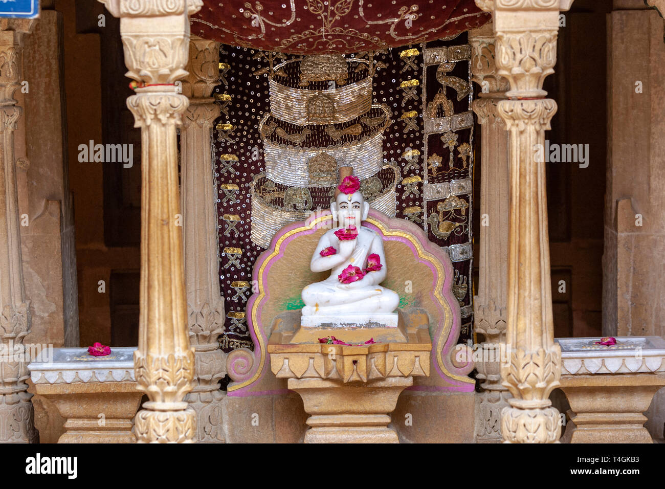 Chandraprabhu Jain Temple  jaisalmer, Rajasthan, India Stock Photo