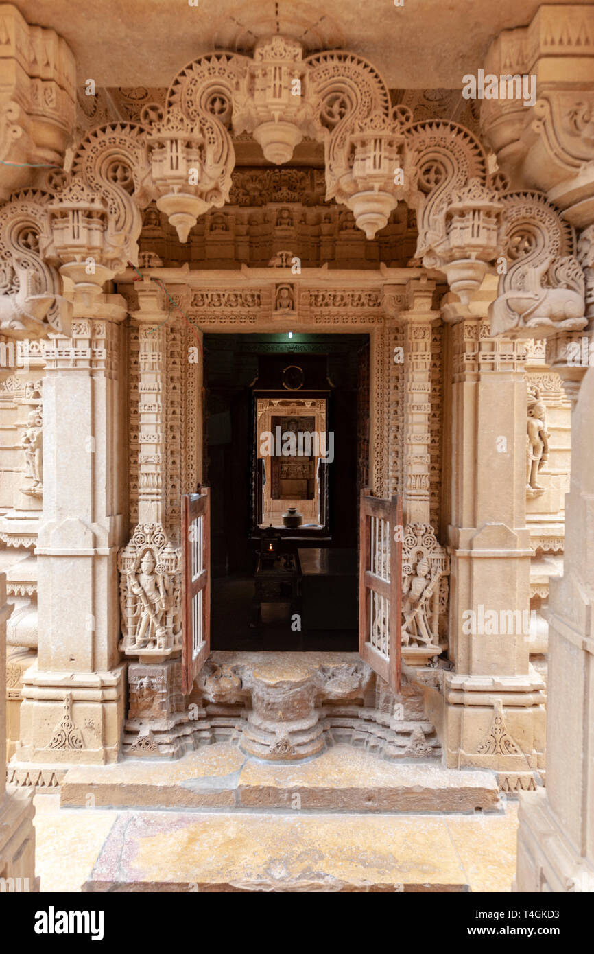 Chandraprabhu Jain Temple  jaisalmer, Rajasthan, India Stock Photo