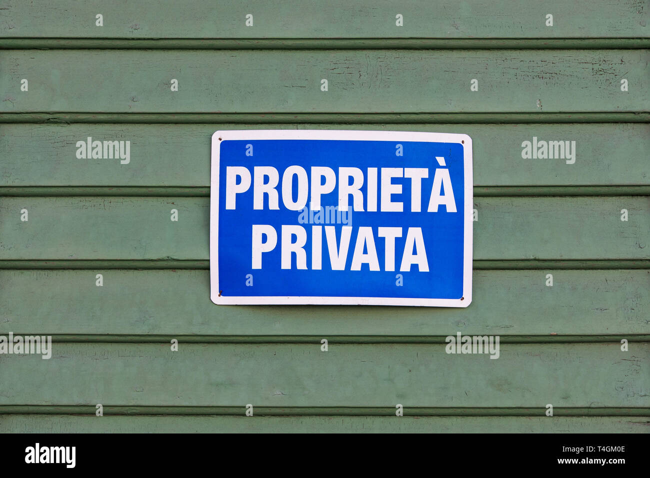 Proprietà privata (Private property) sign Stock Photo