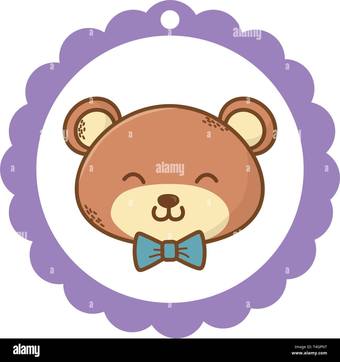 cute teddy bear face cartoon vector illustration graphic design ...