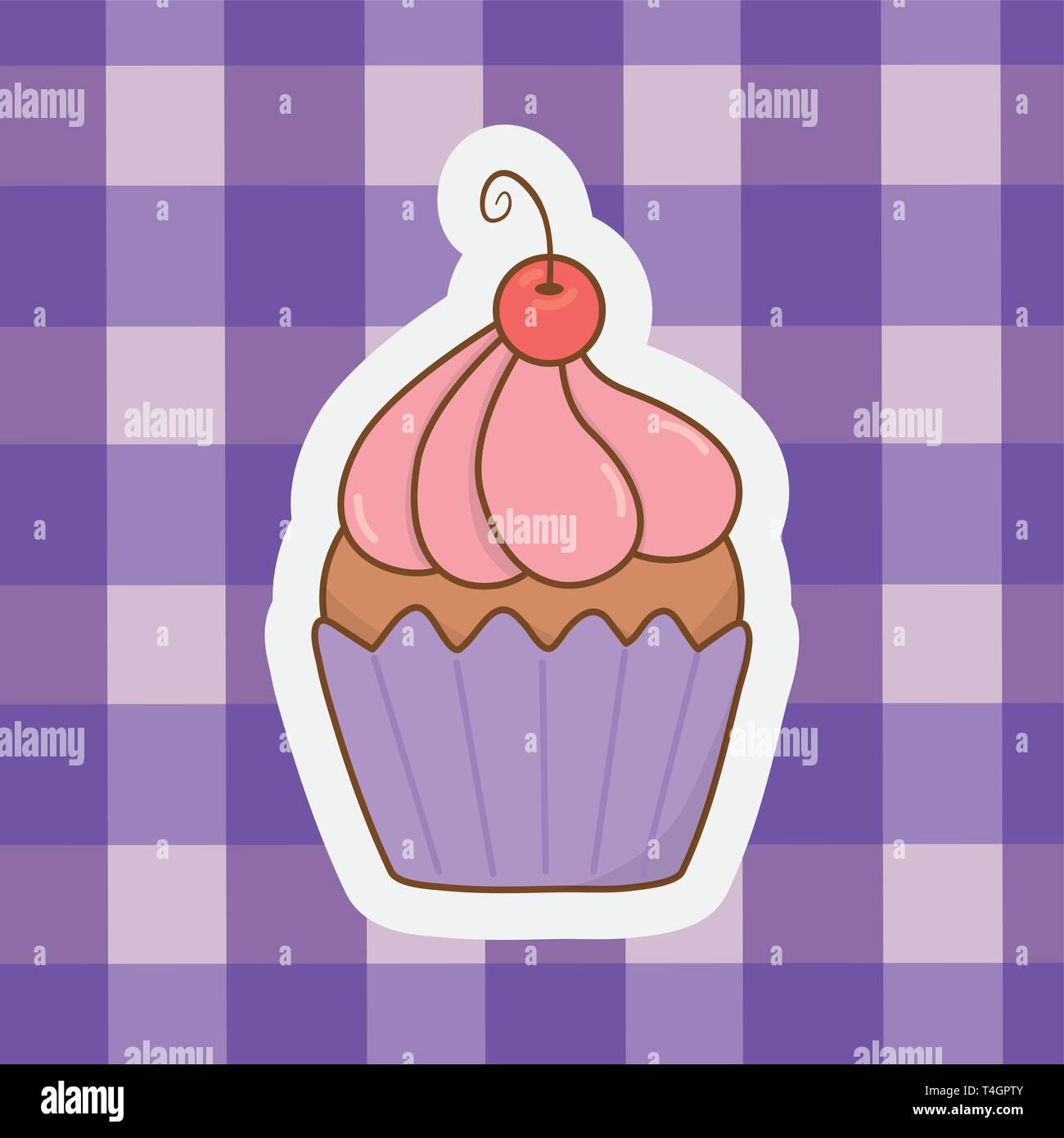 cute happy funny cupcake cartoon vector illustration graphic design Stock  Vector Image & Art - Alamy