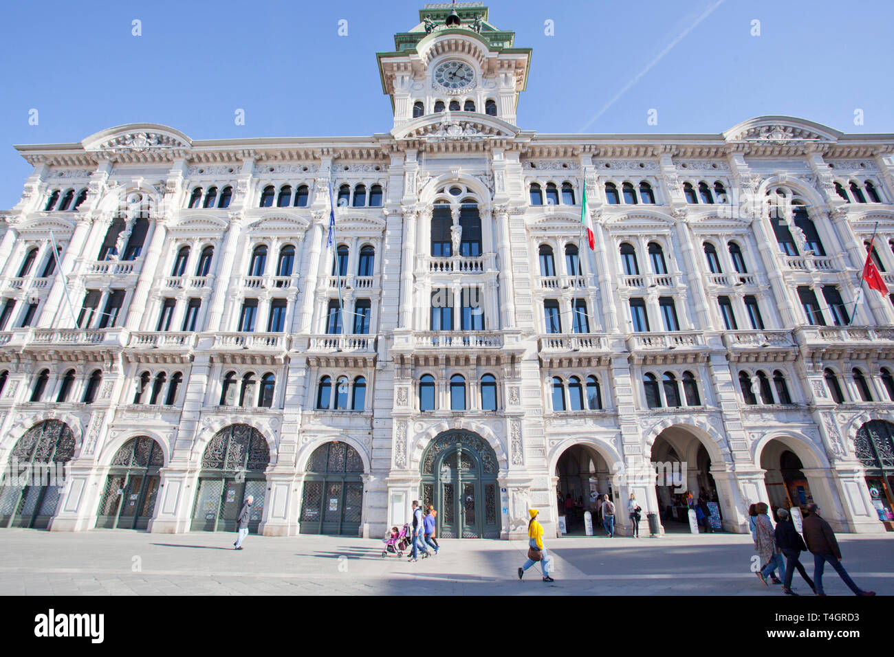 Piazza Unità d'Italia, Unity of Italy Square, Trieste Stock Photo