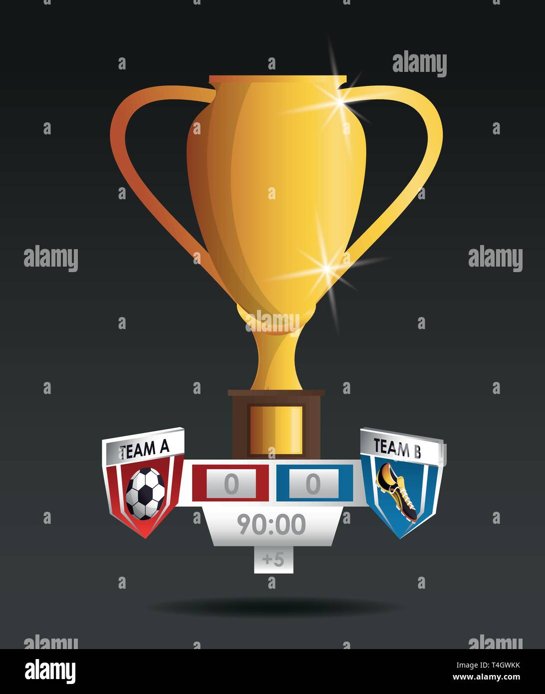 Soccer trophy cup Stock Vector Image & Art - Alamy