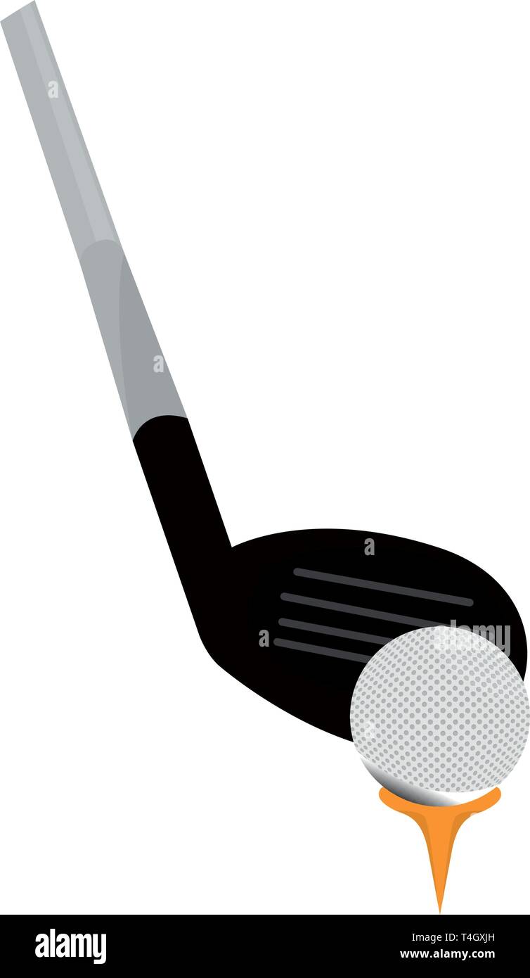 Golf club with a ball on pin Stock Vector Image & Art Alamy