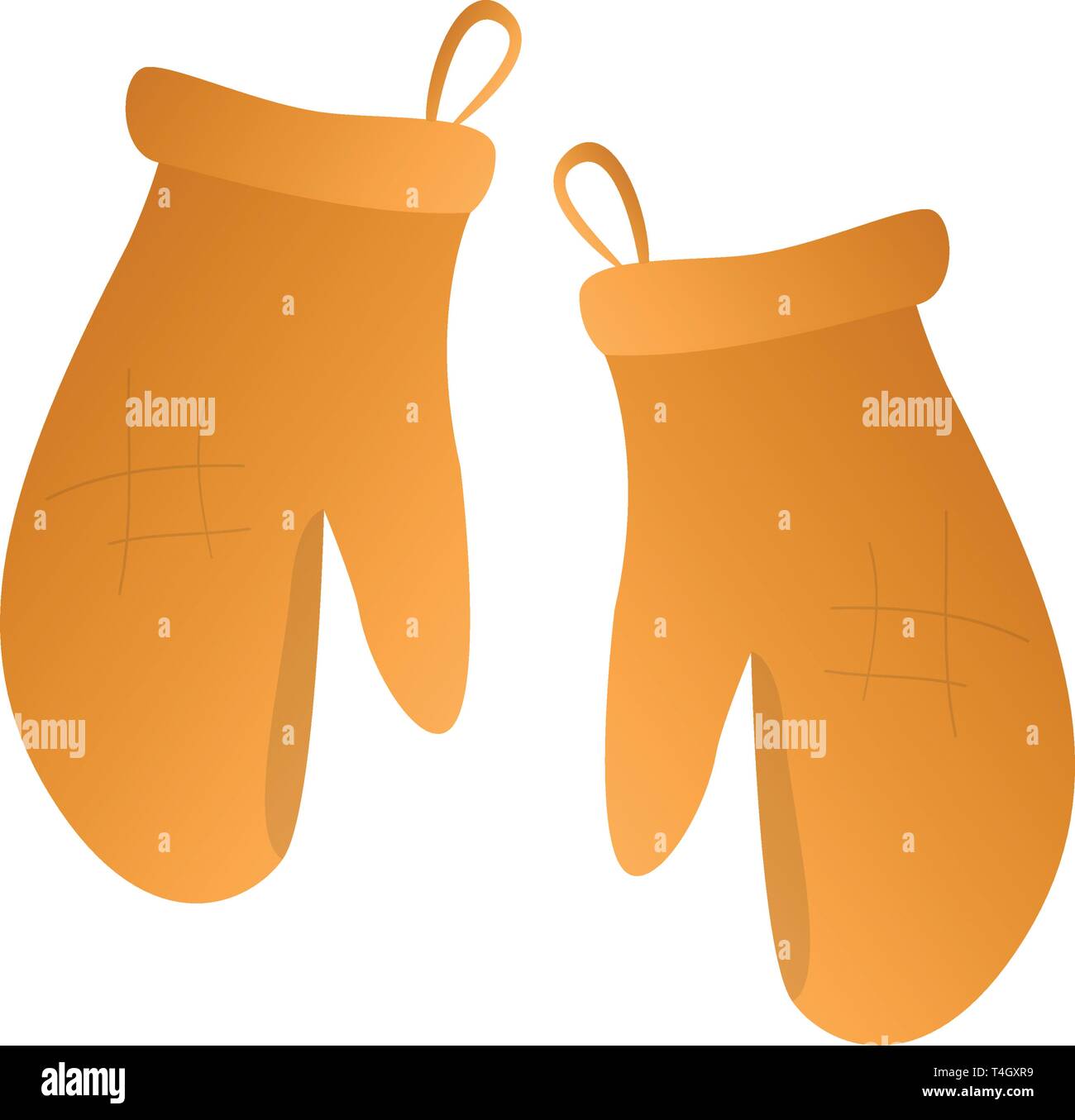 Isolated kitchen gloves Stock Vector