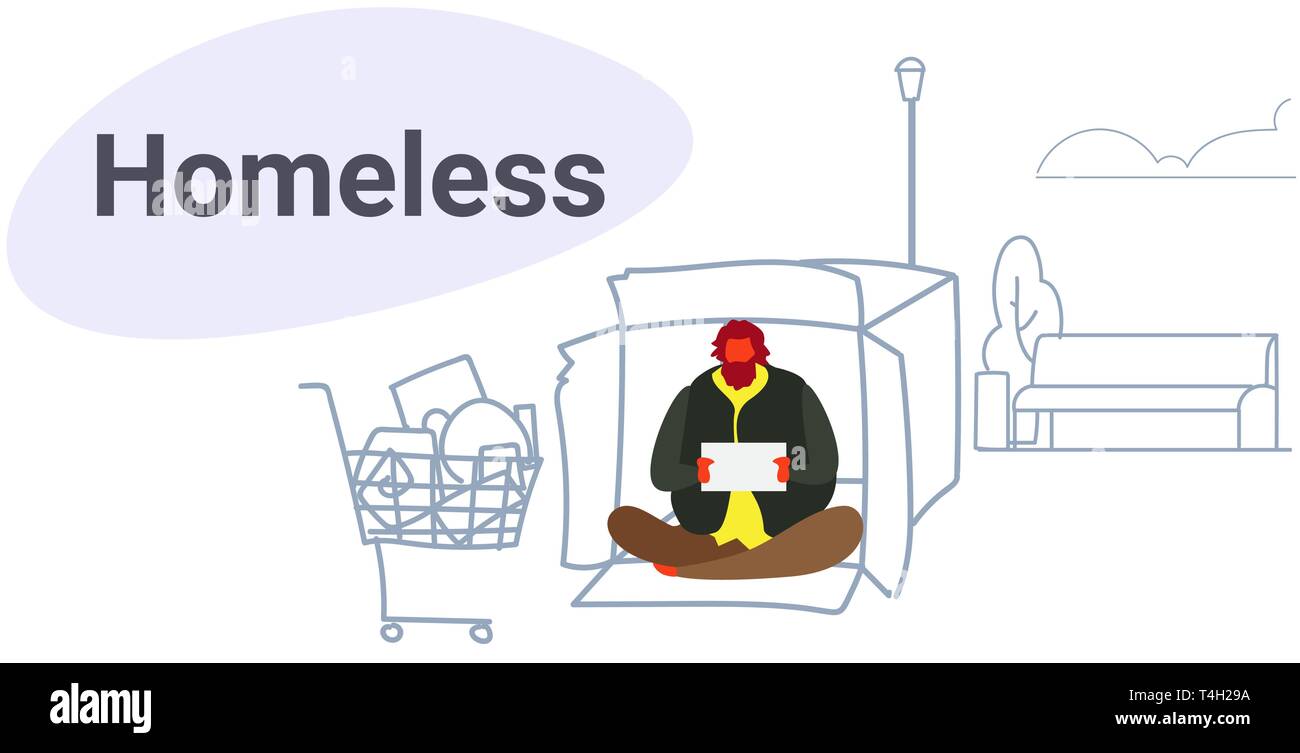 Homeless man holding cardboard sign hi-res stock photography and images ...