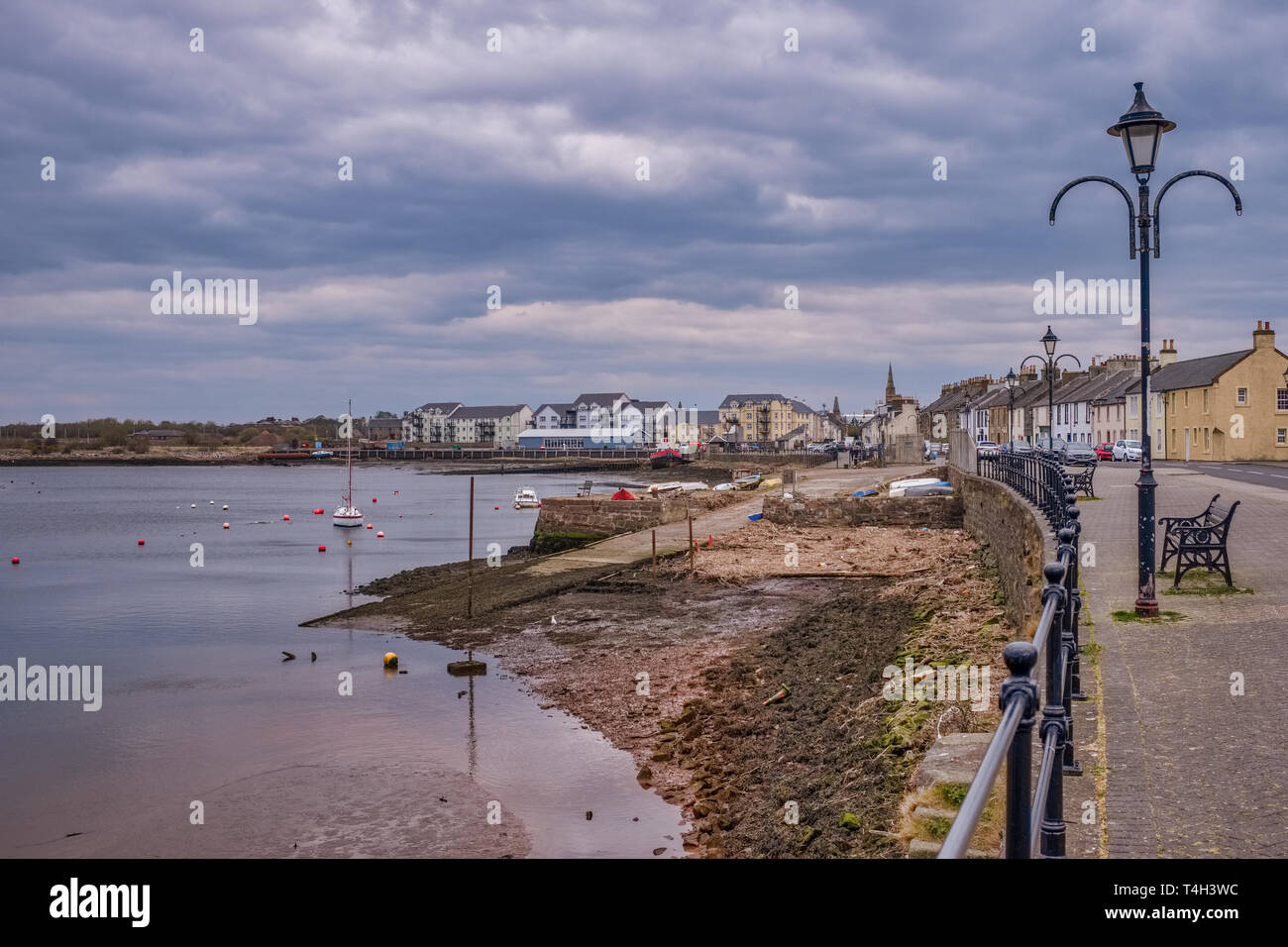 Irvine Harbour North Ayrshire Scotland on a bright but cold Day Stock