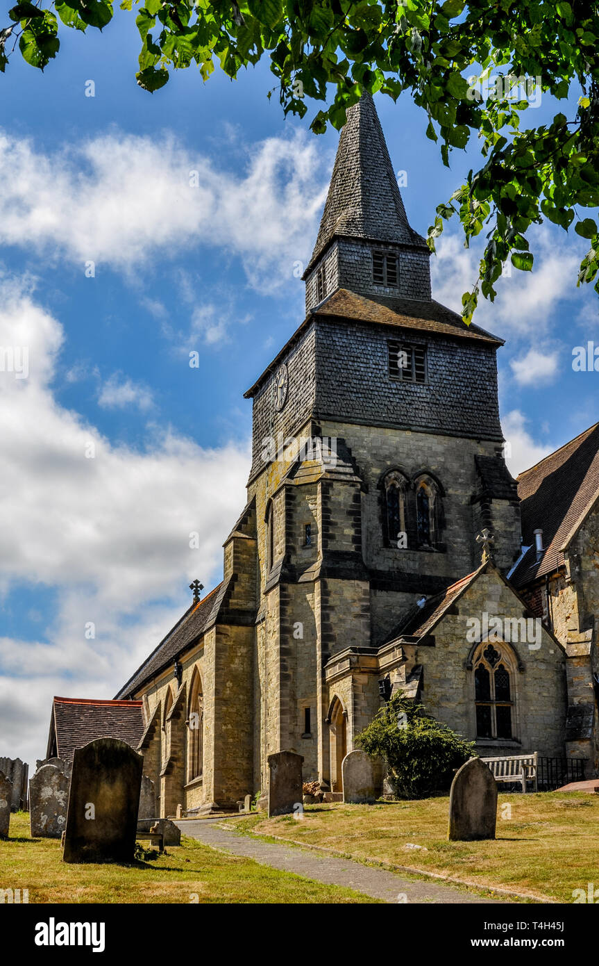 St Nicholas Church, Godstone, Surrey Stock Photo