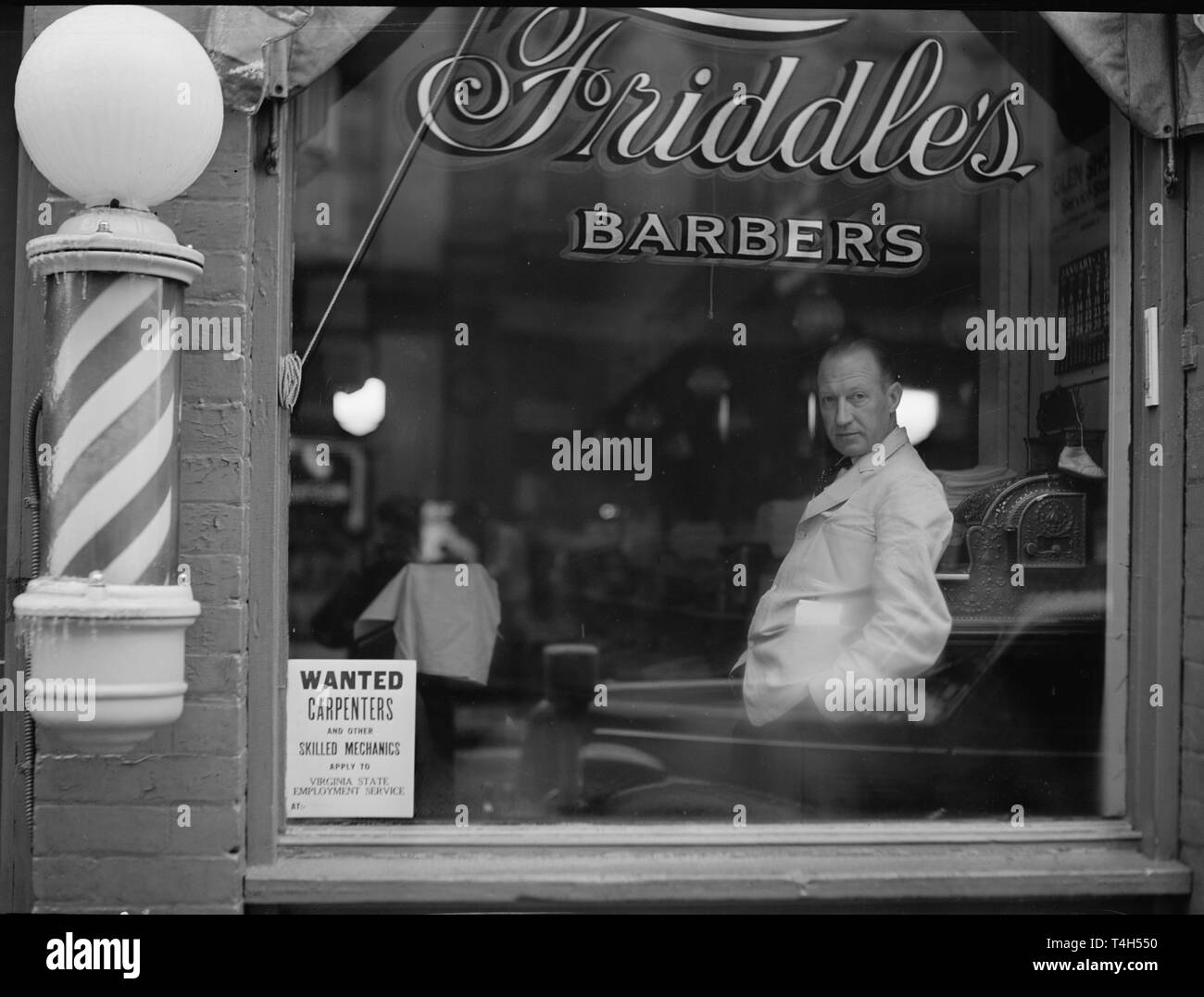 friddles barbers in new york vintage photo Stock Photo