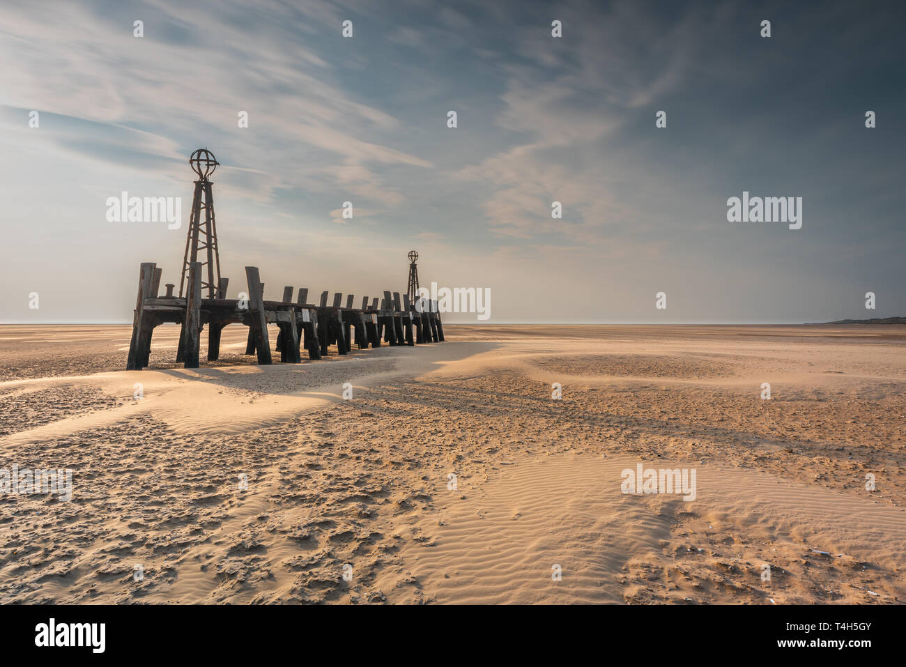 The Old Pier at Lytham St Annes Stock Photo