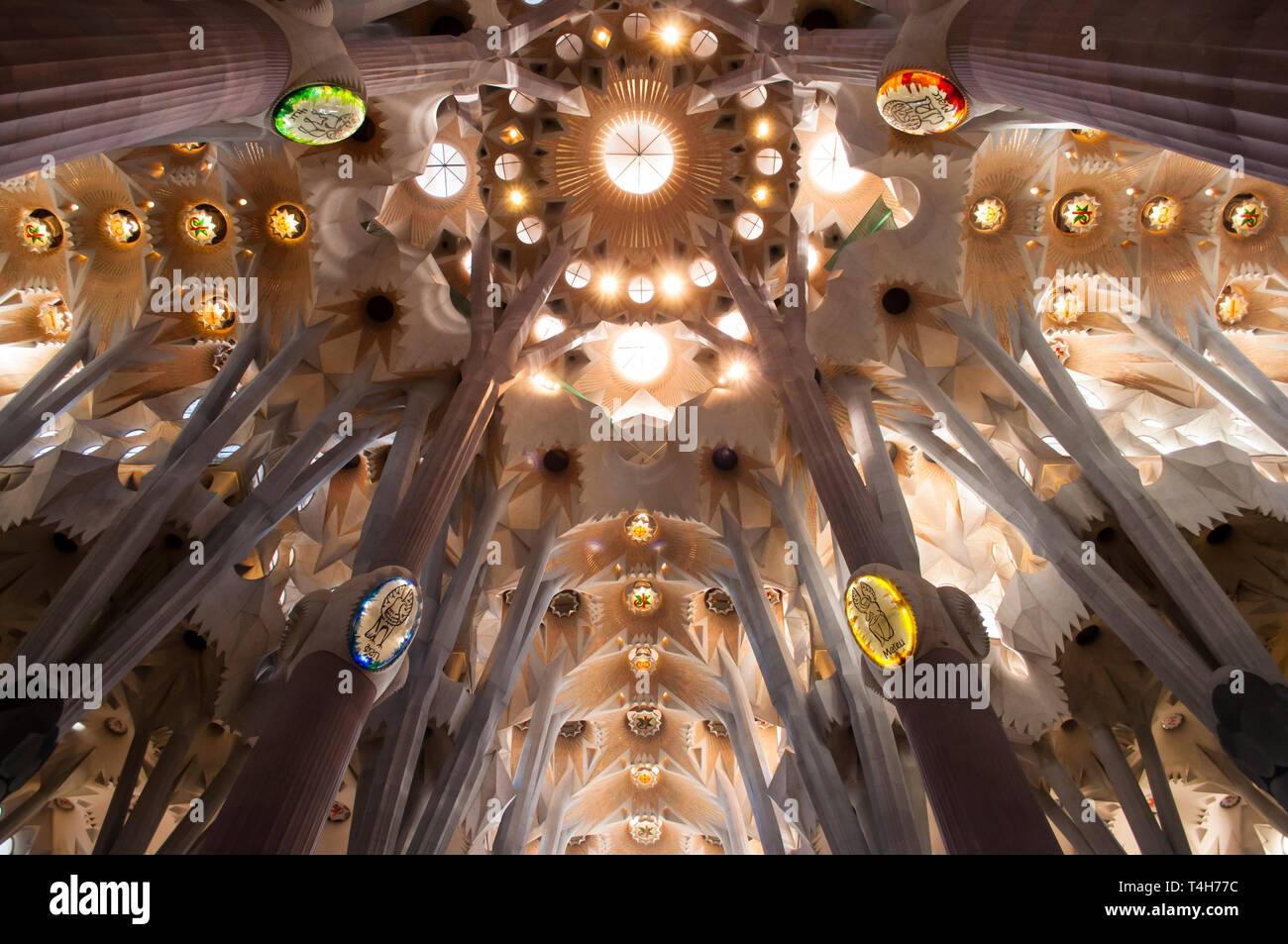 Sagrada familia ceiling hi-res stock photography and images - Alamy