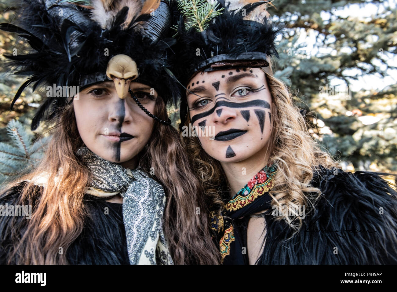 Black Sheep dancers in Trailing of the Sheep Festival in Idaho Stock