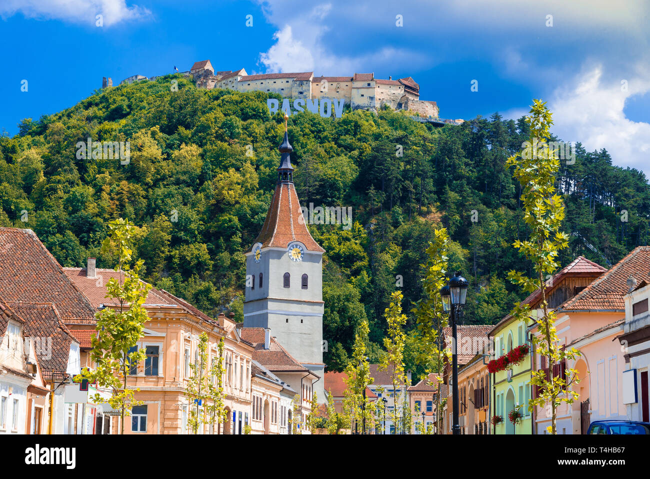 Picture of Cetatea Brasov Romanian Pronunciation: [braËˆÊƒov