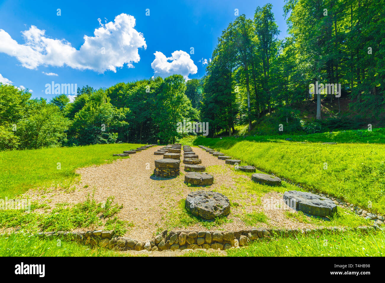 Sarmizegetusa Regia, Dacian ruins Fortress in Sarmisegetusa, Orastie Mountains, Romania Stock Photo