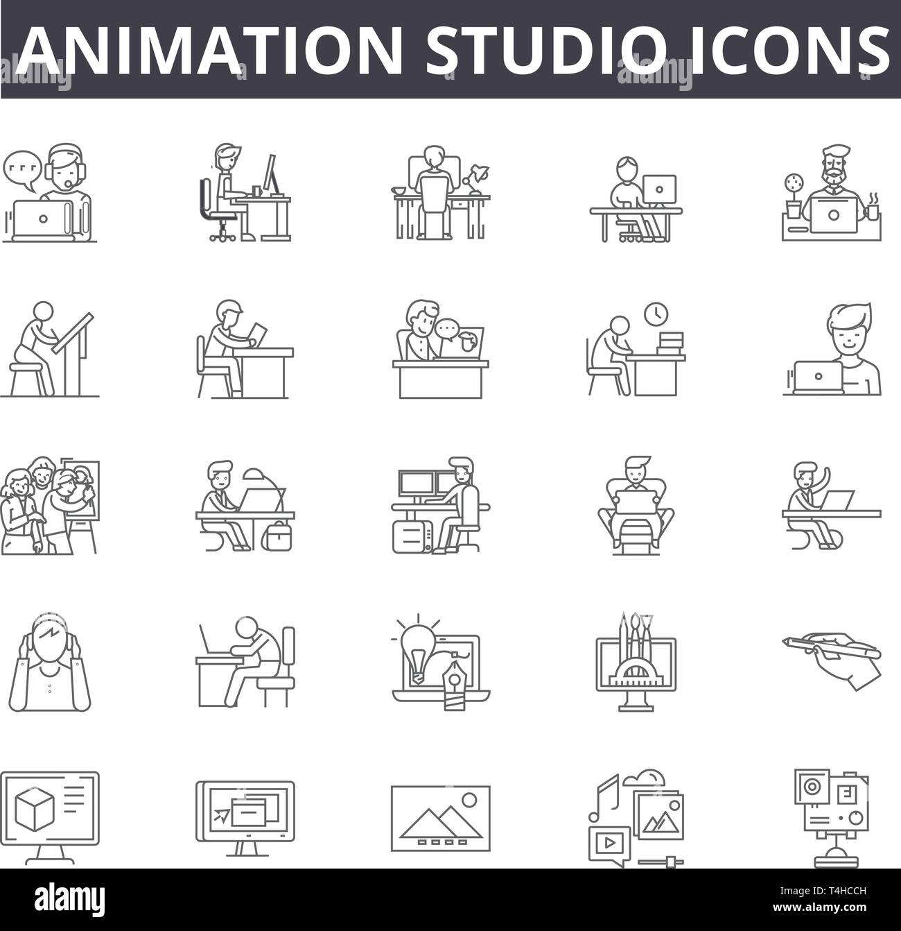 Animation studio line icons, signs set, vector. Animation studio outline concept illustration: animation,studio,video,defilm,camera,flat,digital Stock Vector Image & Art - Alamy Animation studio line icons, signs set, vector. Animation studio outline concept illustration: animation,studio,video,defilm,camera,flat,digital Stock Vector Image & Art - Alamy