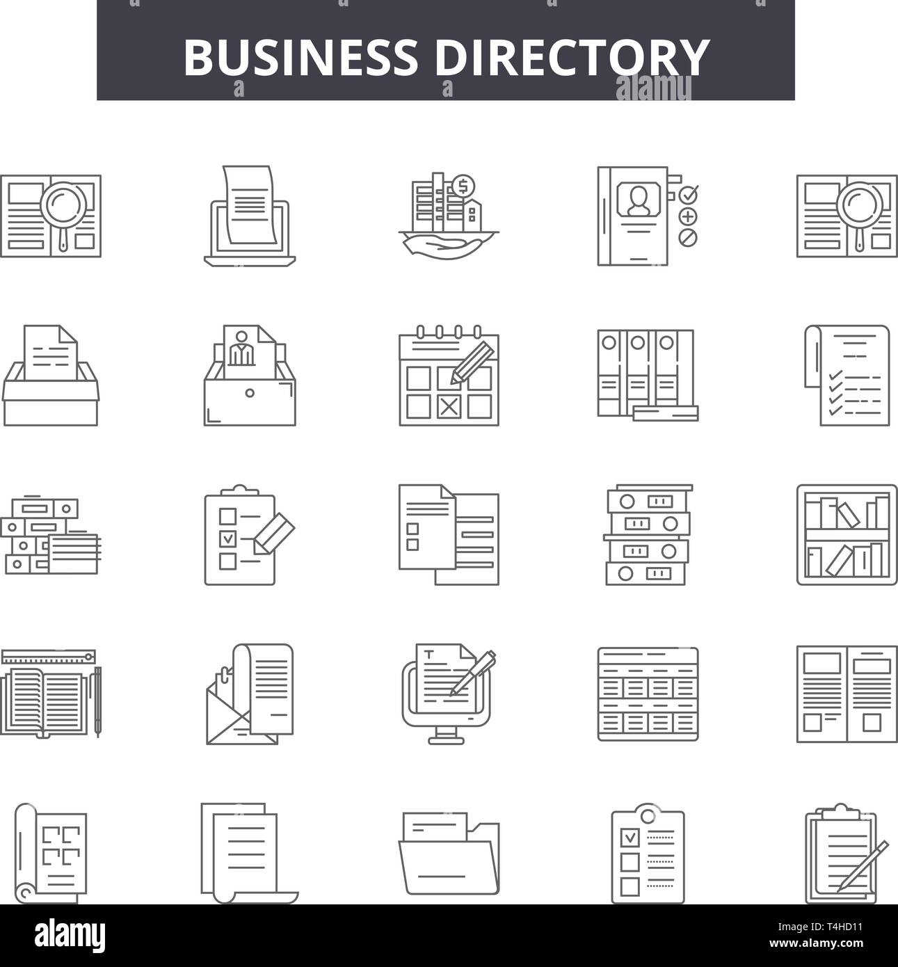 Yellow note call page contact icons hi-res stock photography and images ...