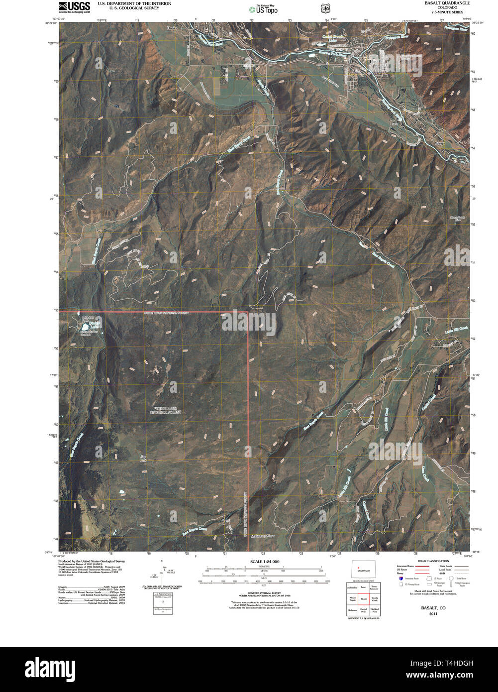Basalt colorado map hires stock photography and images Alamy