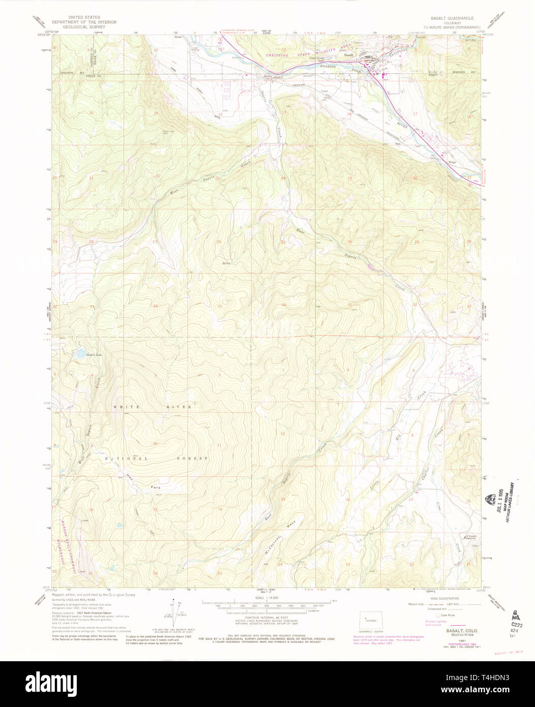Basalt colorado map Cut Out Stock Images & Pictures Alamy