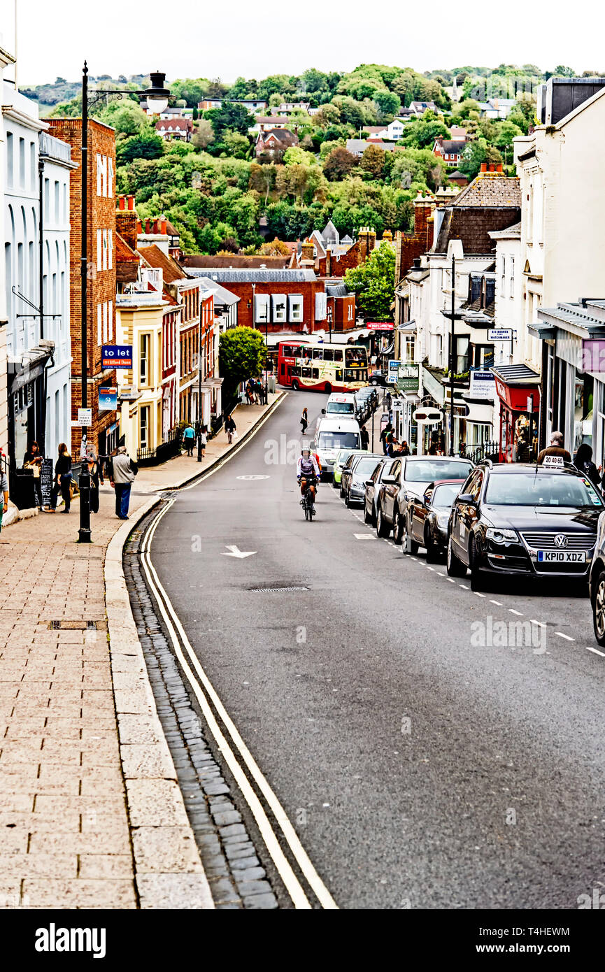 Lewes (East Sussex) High Street Stock Photo